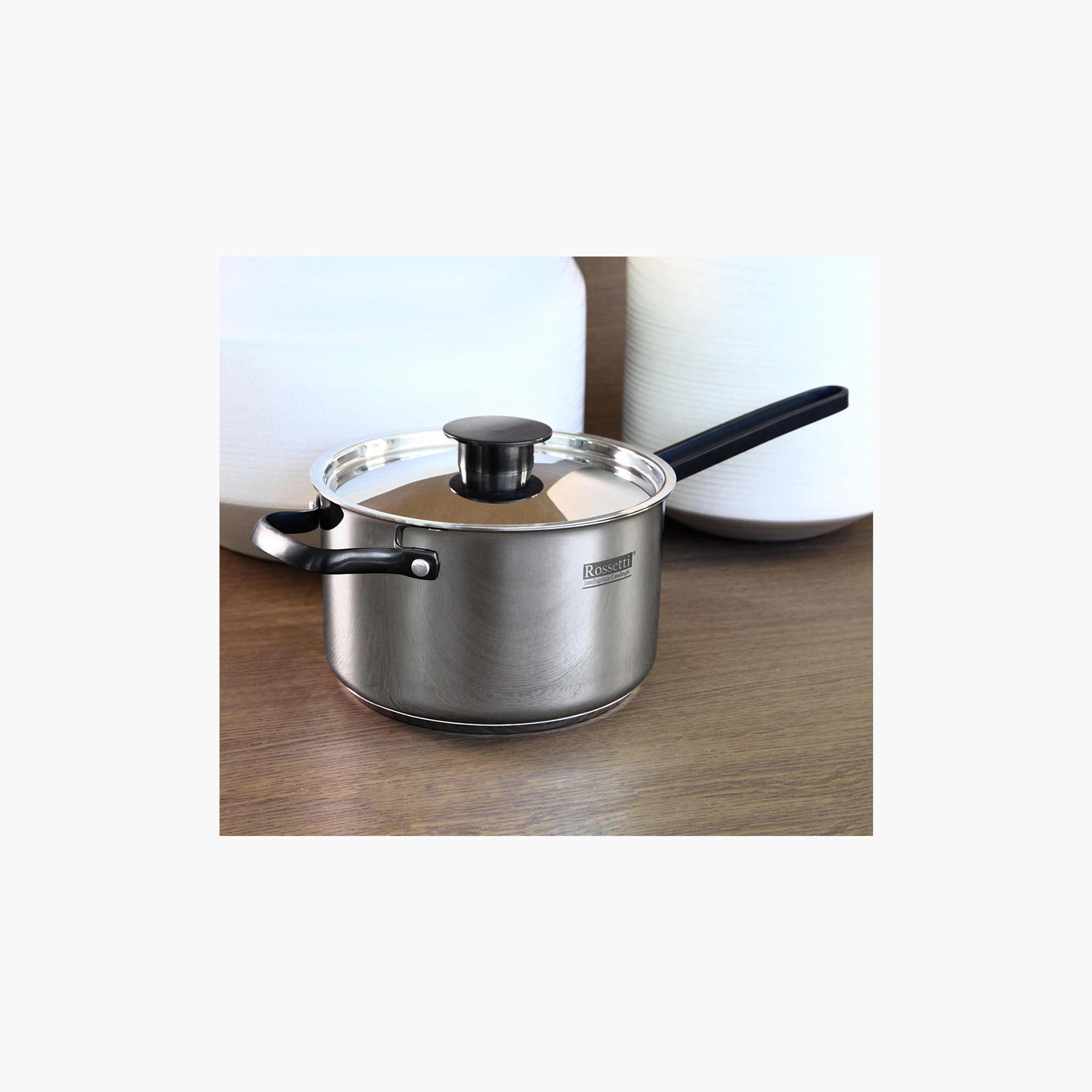 Rossetti Agostini Stainless Steel Saucepan with Lid - 20 cm-household-kitchen-cookware-potsandpans-image-1