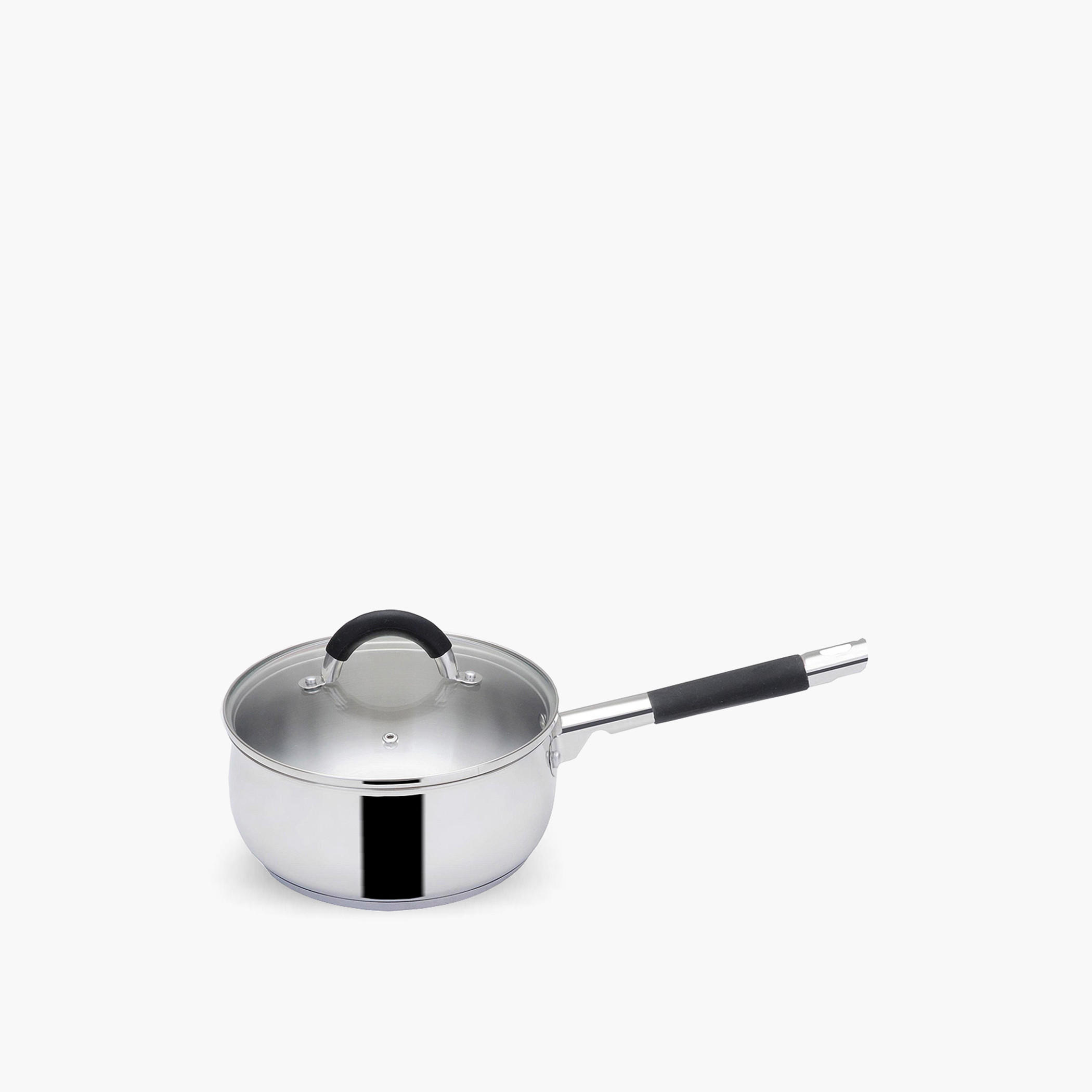Rossetti Stainless Steel Saucepan with Glass Lid - 20 cms-household-kitchen-cookware-cookwareandsets-image-1