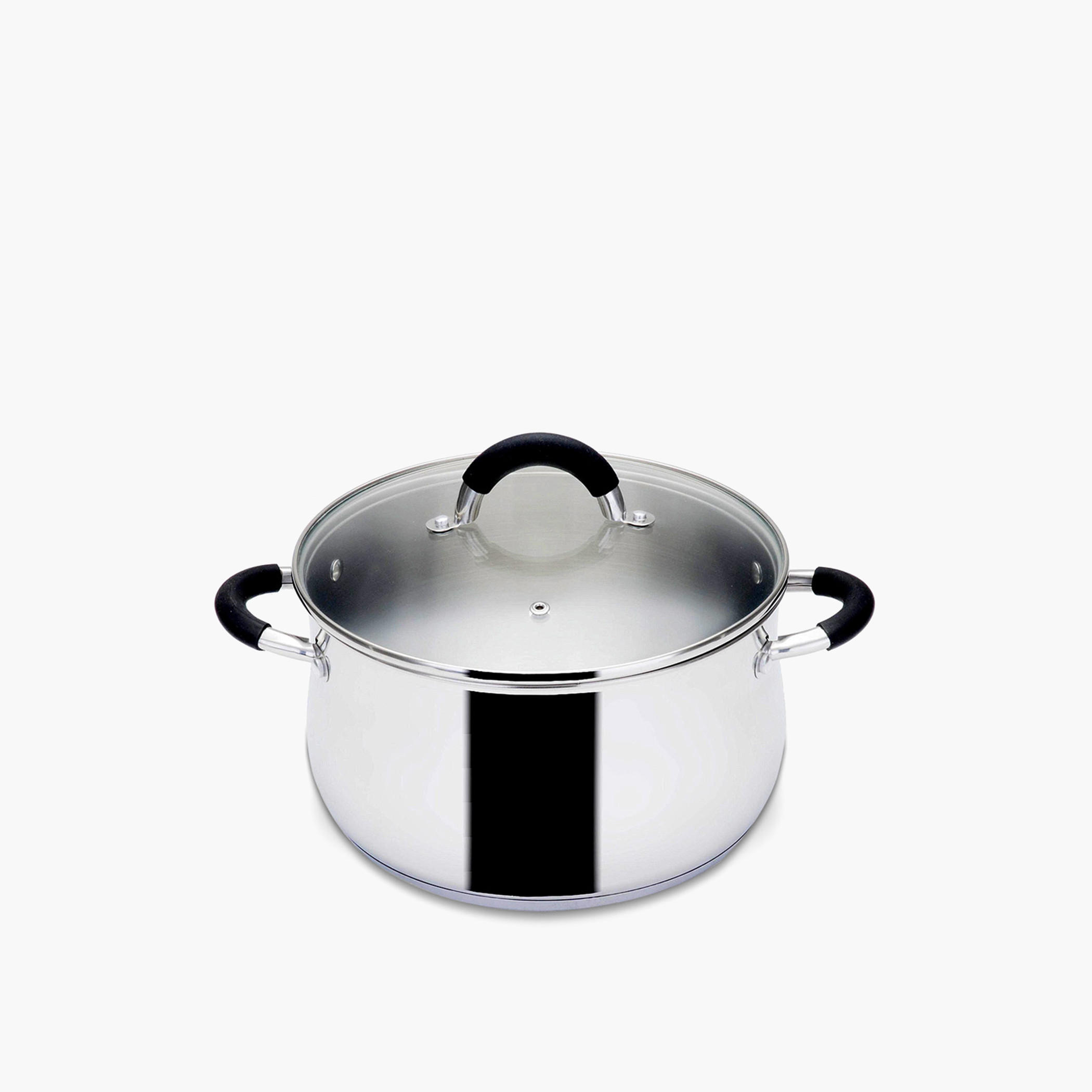 Rossetti Stainless Steel Casserole with Glass Lid - 24 cms-household-kitchen-cookware-potsandpans-image-1