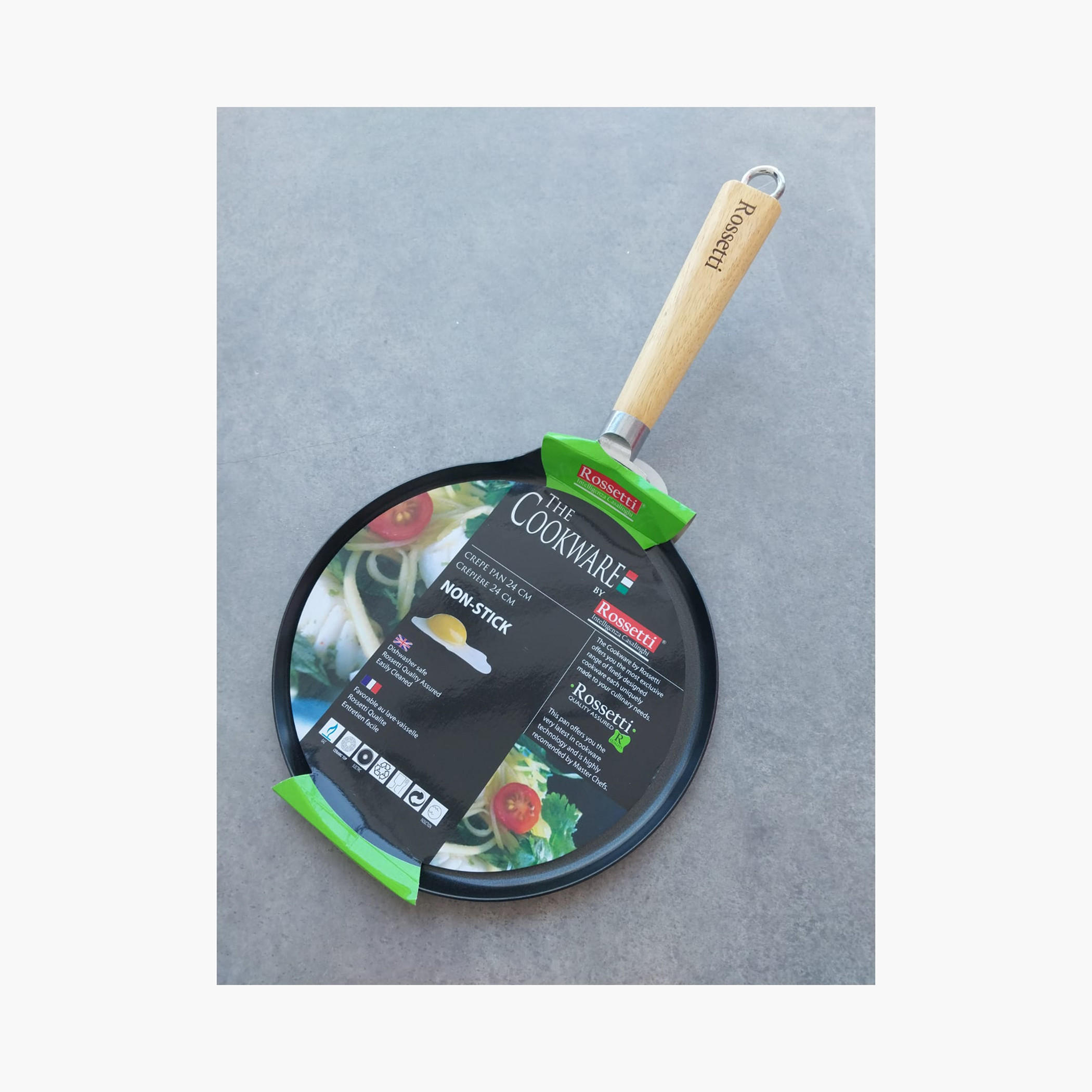 مقلاة كريب غير لاصقة بمقبض خشبي من روسيتي - 24 سم-household-kitchen-cookware-potsandpans-image-1
