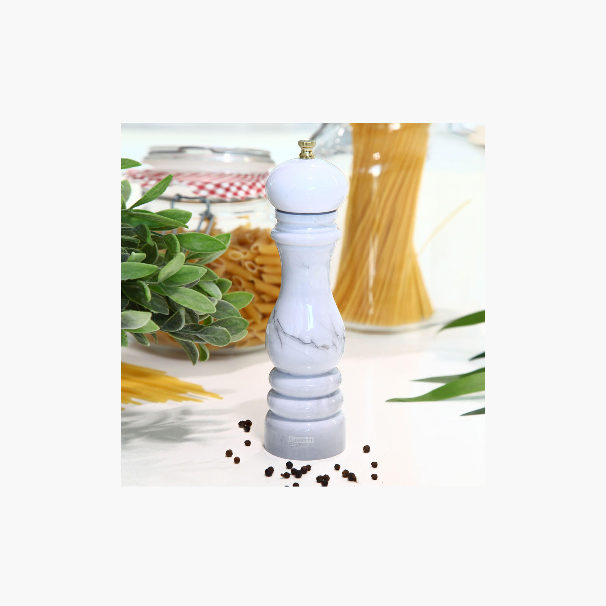 مطحنة فلفل رخامية سانتوريني من روسيتي-household-kitchen-foodstorage-saltandpeppershakers-image-1