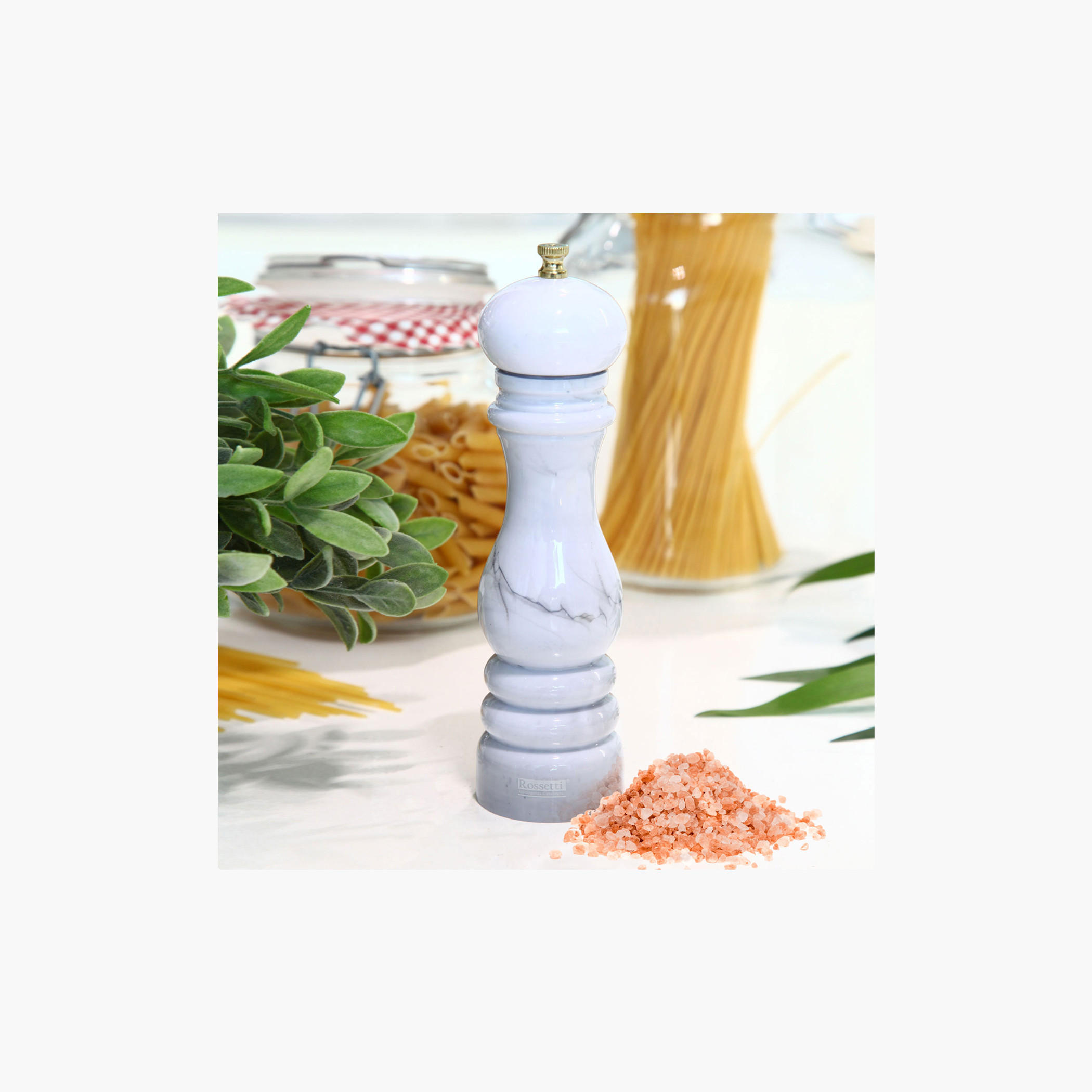 Rossetti Santorini Marble Decal Salt Grinder-household-kitchen-foodstorage-saltandpeppershakers-image-1