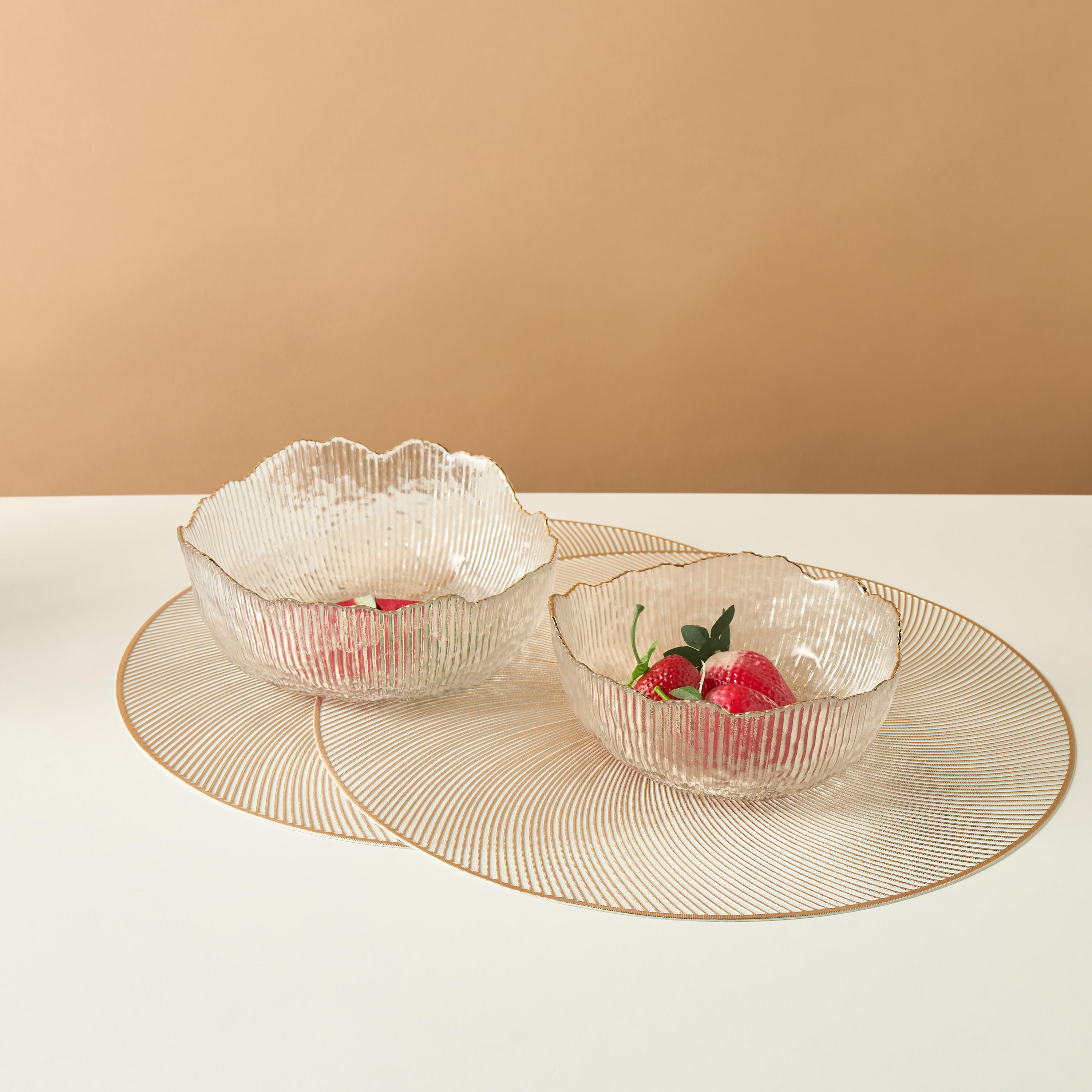 Textured 2-Piece Glass Bowl Set-household-dining-dinnerware-bowls-image-1