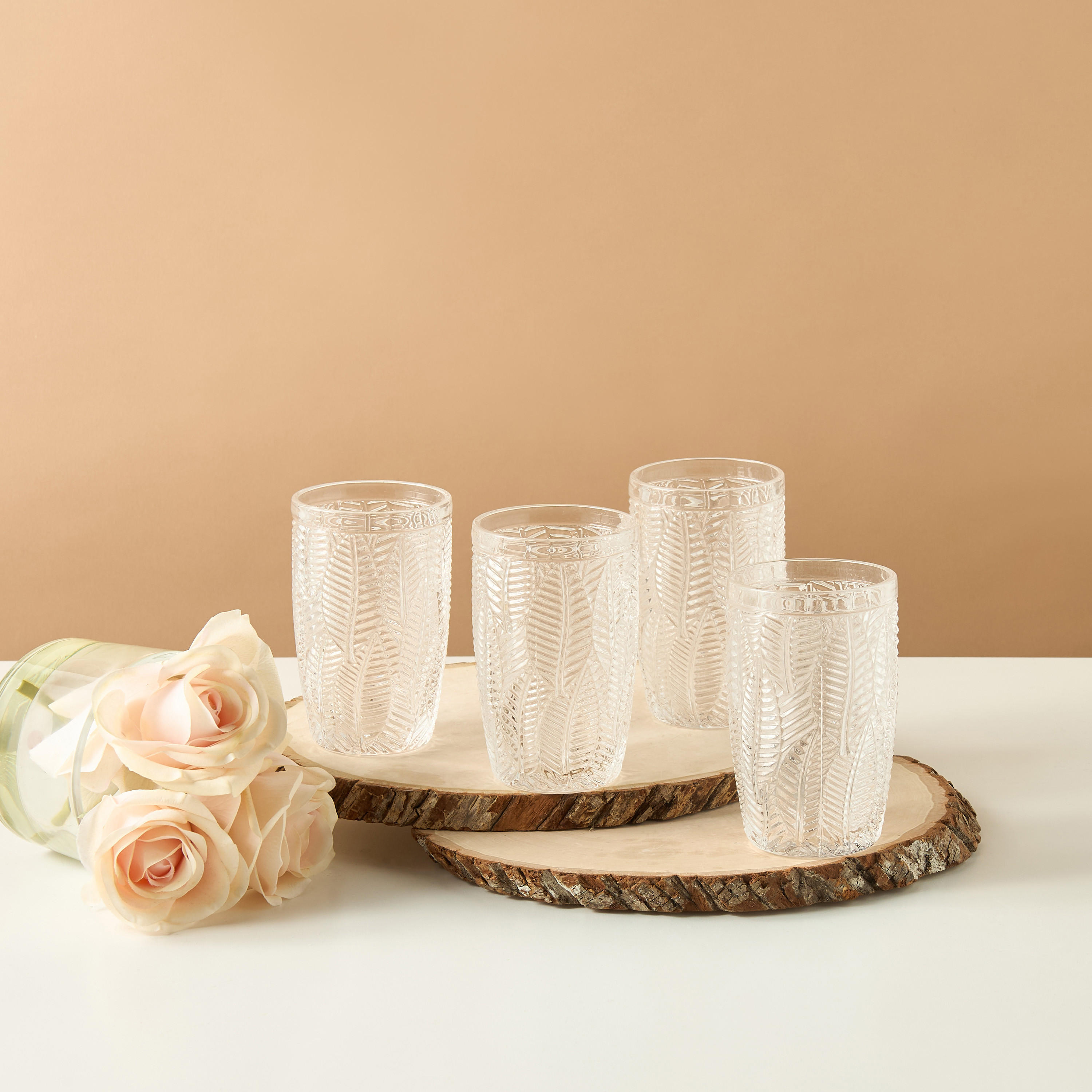 أكواب زجاج هاي بول من ليف- طقم من 4 قطع-household-dining-glassware-drinkingglasses-image-1