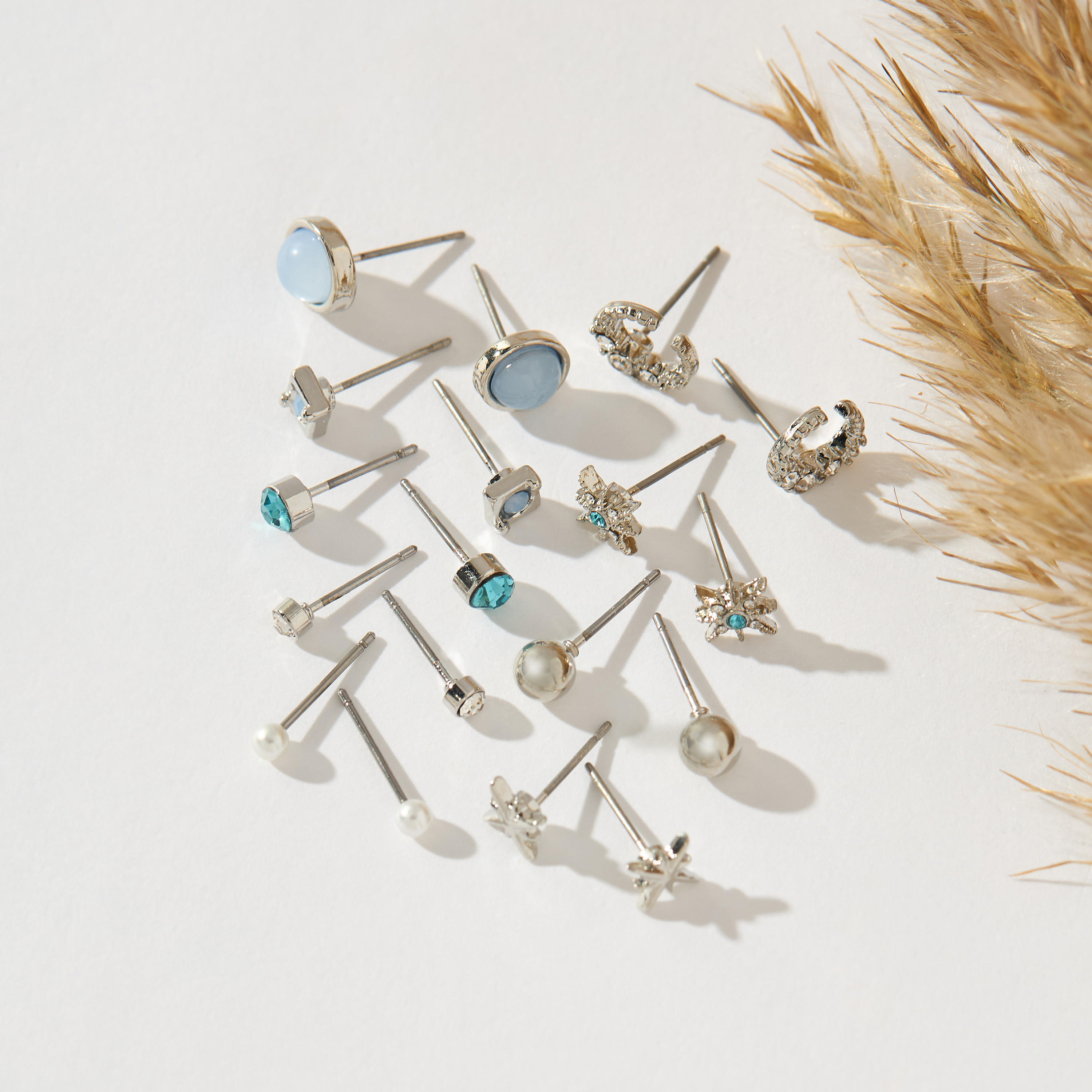 Assorted Stud Earrings with Pushback Closure - Set of 9-women-watchesandjewellery-jewellery-earrings-image-1