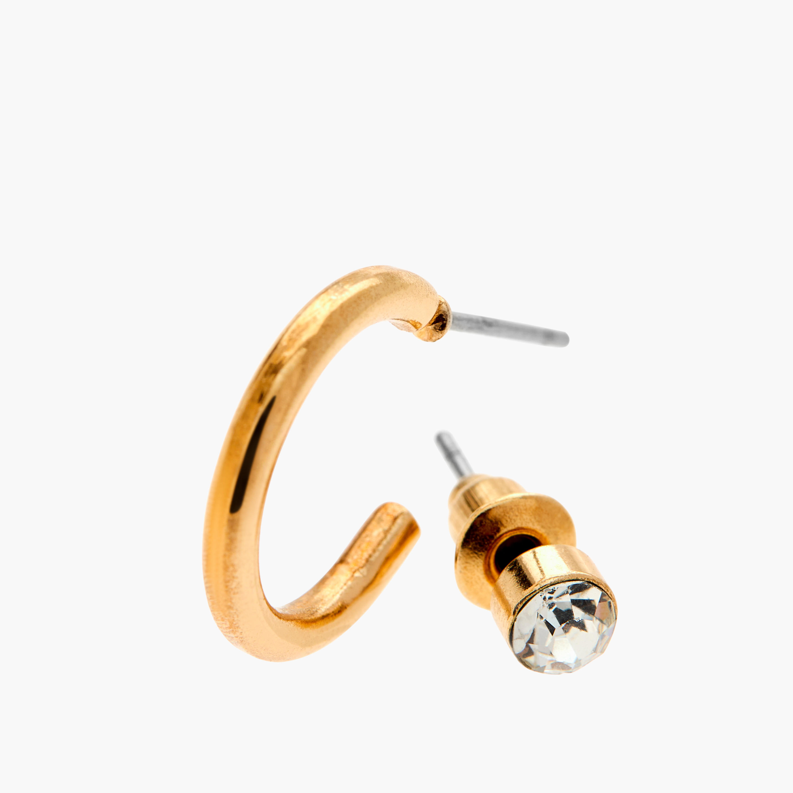 طقم حلقان مرصّعة بِمكبس إغلاق خلفي 9 قطع مزيّنة-women-watchesandjewellery-jewellery-earrings-image-4