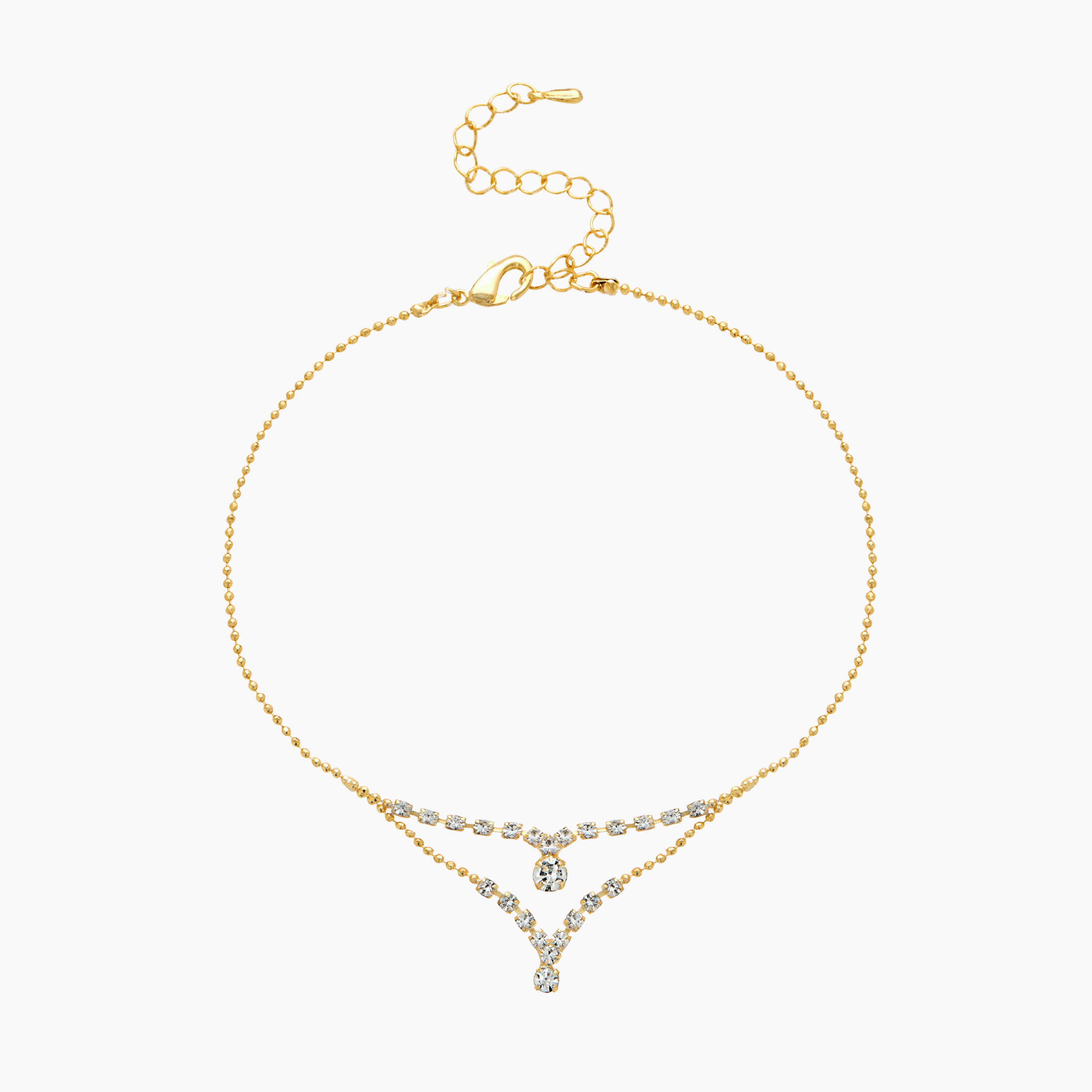 Bead Detail Anklet with Lobster Clasp Closure-women-watchesandjewellery-jewellery-anklets-image-2