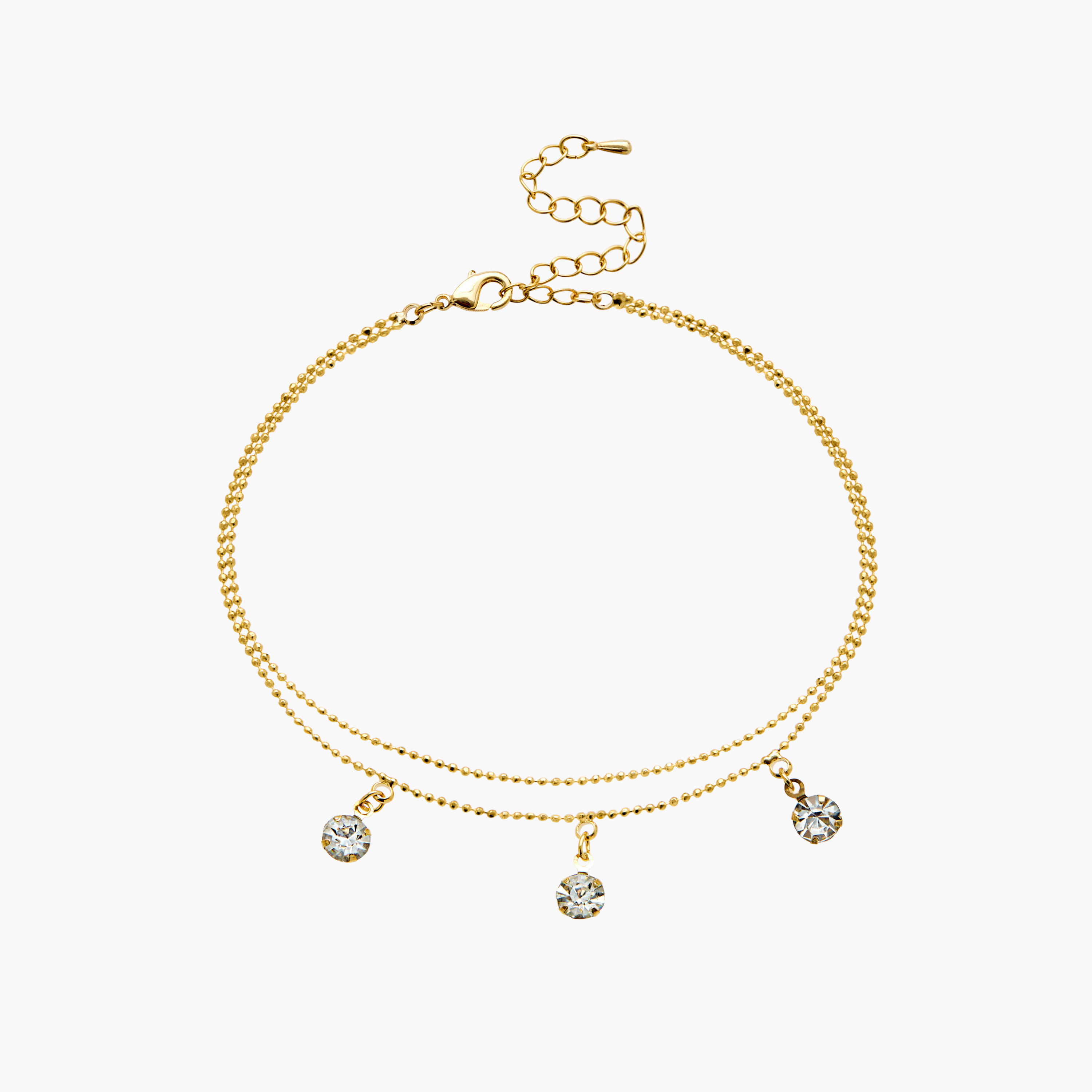 Bead Detail Anklet with Lobster Clasp Closure-women-watchesandjewellery-jewellery-anklets-image-2