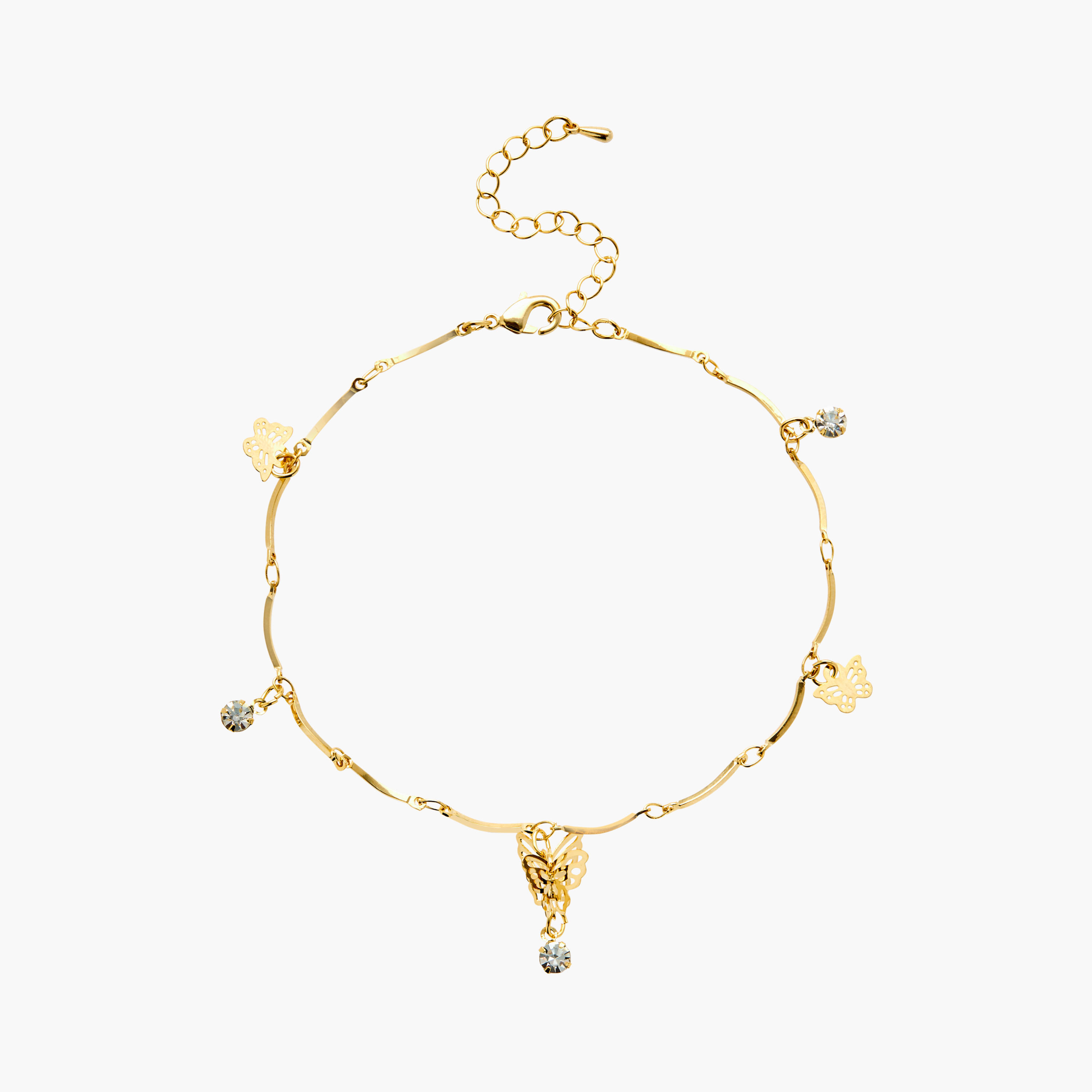 Bead Detail Anklet with Lobster Clasp Closure-women-watchesandjewellery-jewellery-anklets-image-2