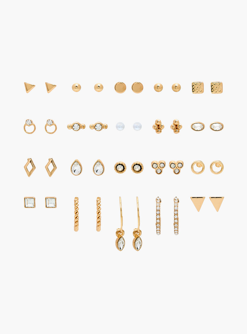 Assorted Earrings with Pushback Closure - Set of 20-women-watchesandjewellery-jewellery-earrings-image-1