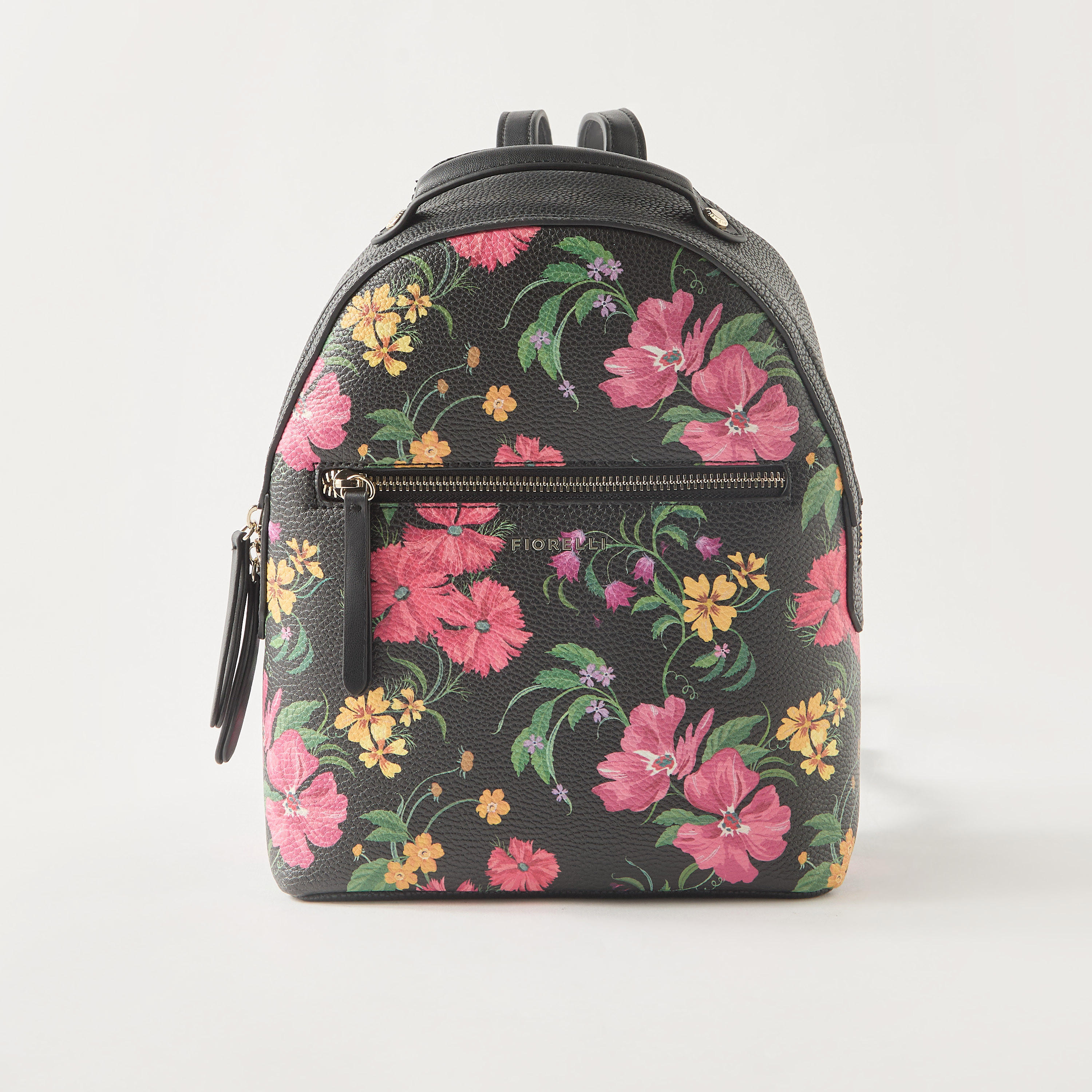 شنطة ظهر بطبعات زهرية وحمّالات كتف قابلة للتّعديل ومقبض من فيوريلي-women-bagsandwallets-backpacks-image-1