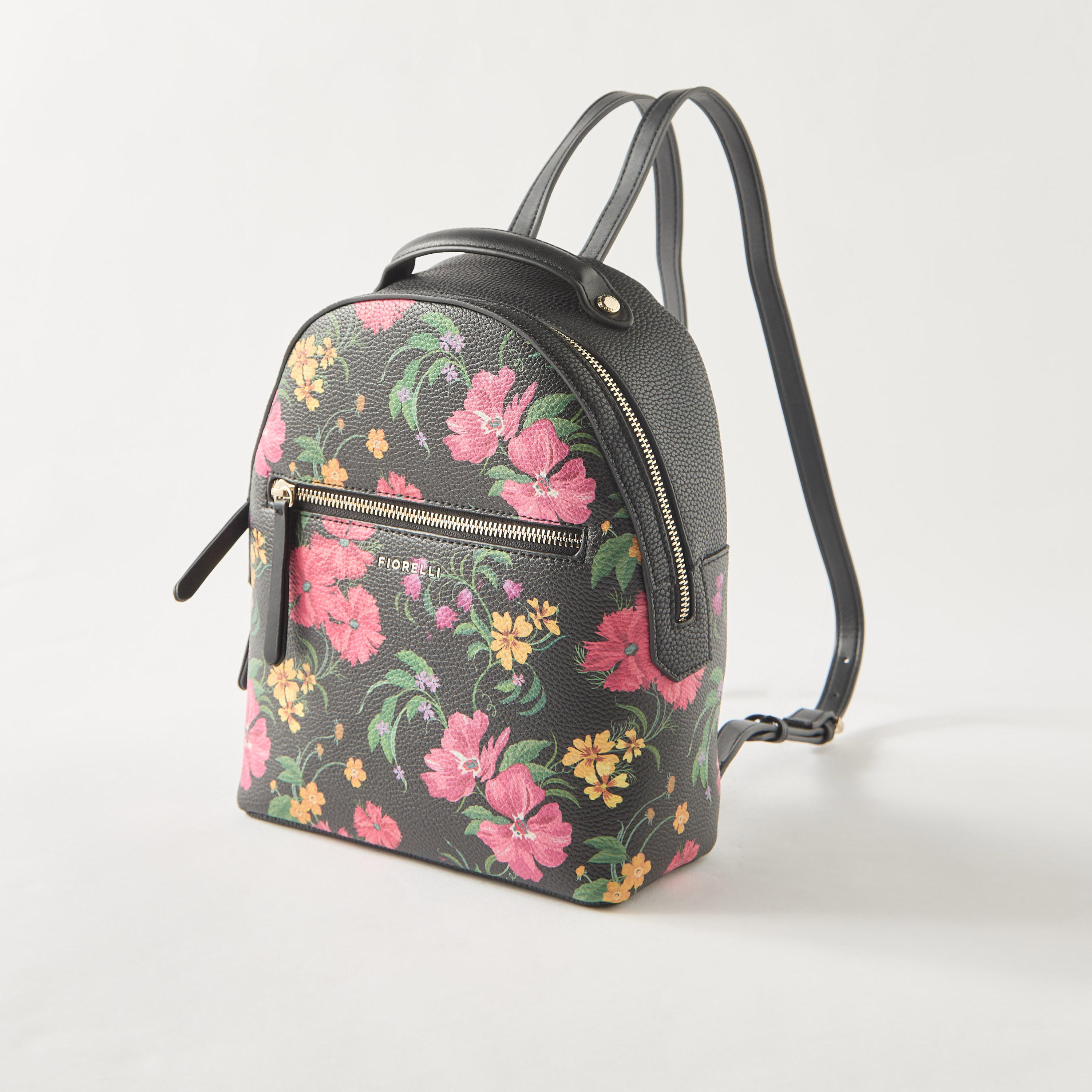 شنطة ظهر بطبعات زهرية وحمّالات كتف قابلة للتّعديل ومقبض من فيوريلي-women-bagsandwallets-backpacks-image-3