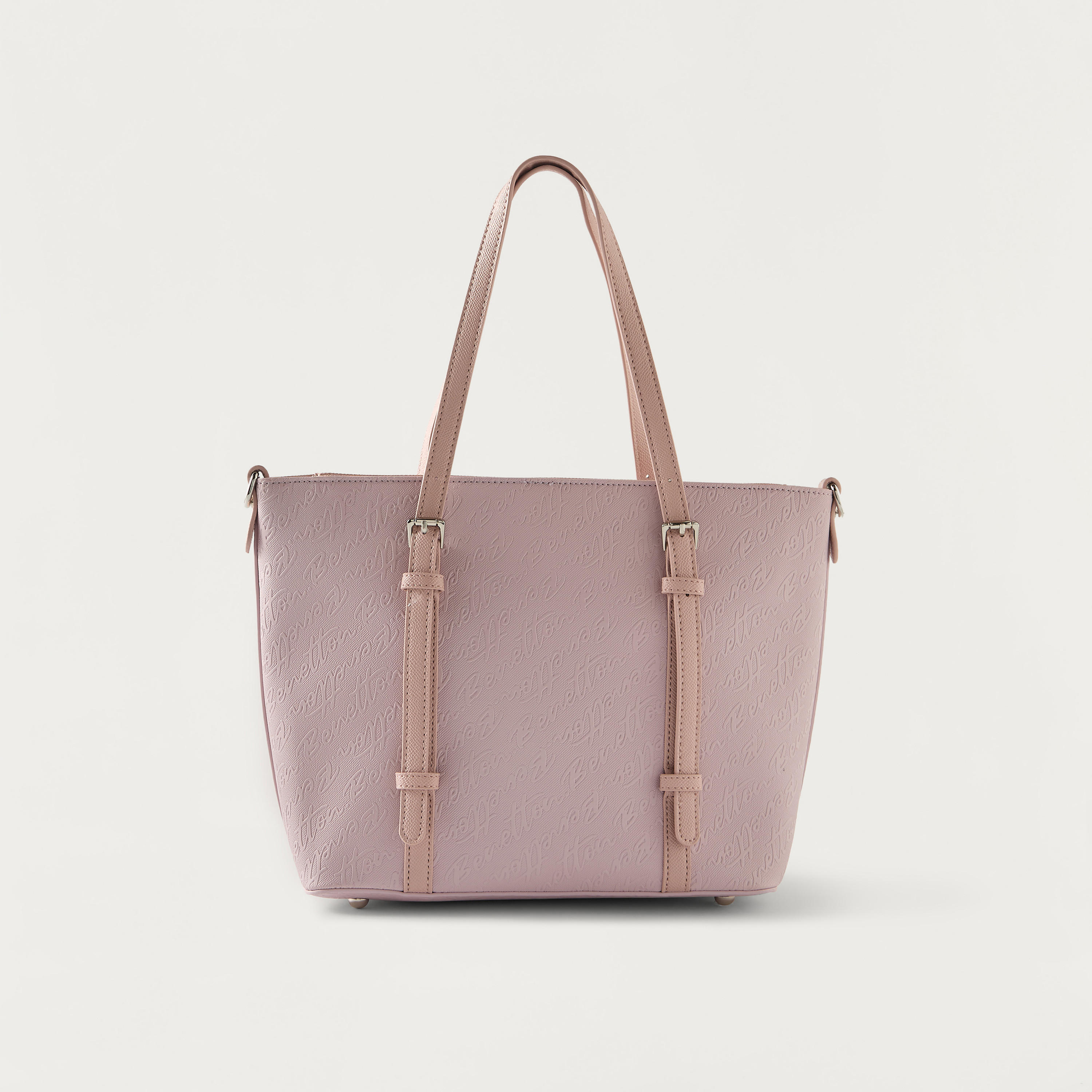 شنطة توتي منقوشة بمقبض مزدوج وسحاب إغلاق من يو سي بي-women-bagsandwallets-handbags-image-5