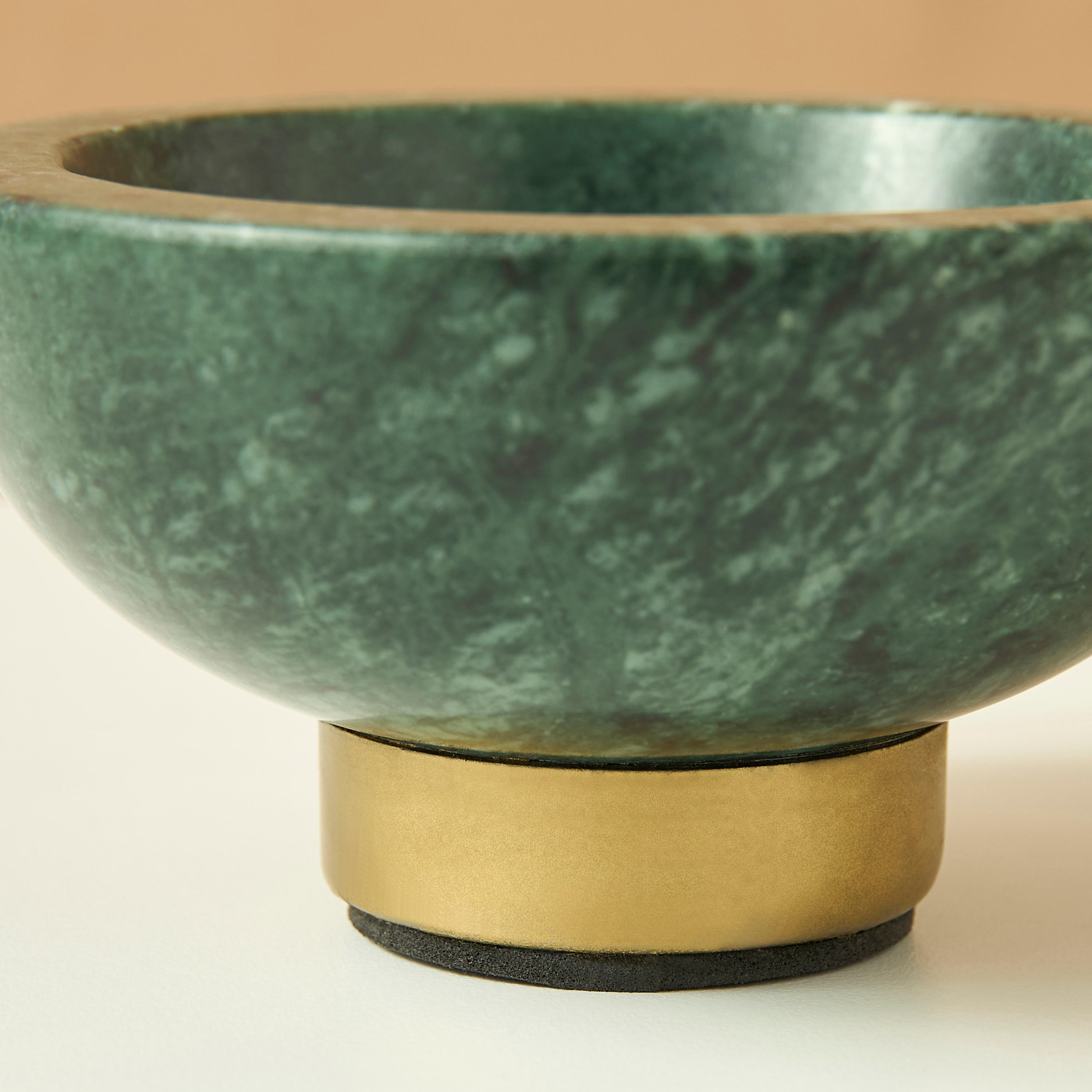 Marble Serving Bowl with Metal Base-household-dining-dinnerware-bowls-image-5