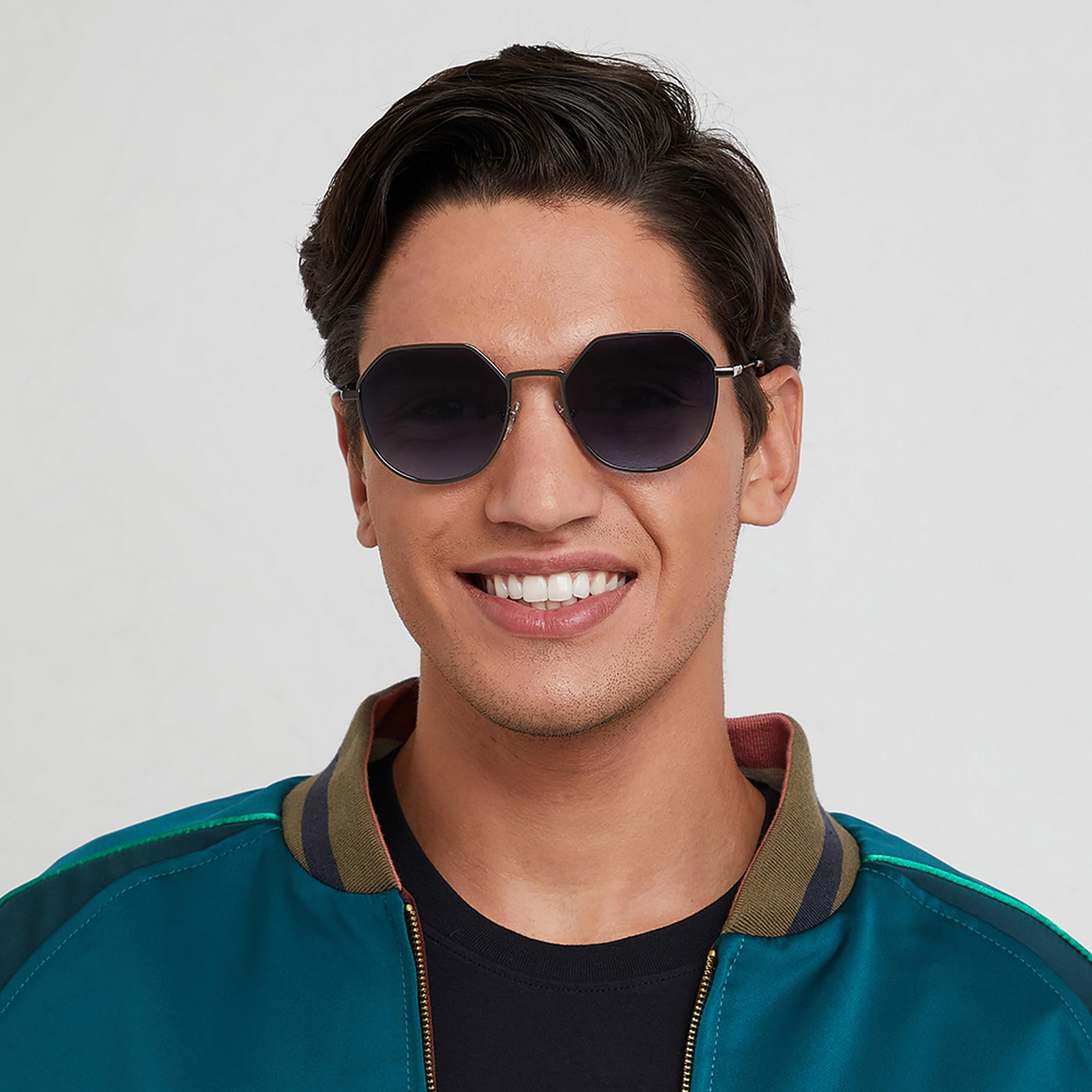 30Sundays TURN UP II 55 MM Blue Geometric Sunglasses-men-sunglasses-image-5