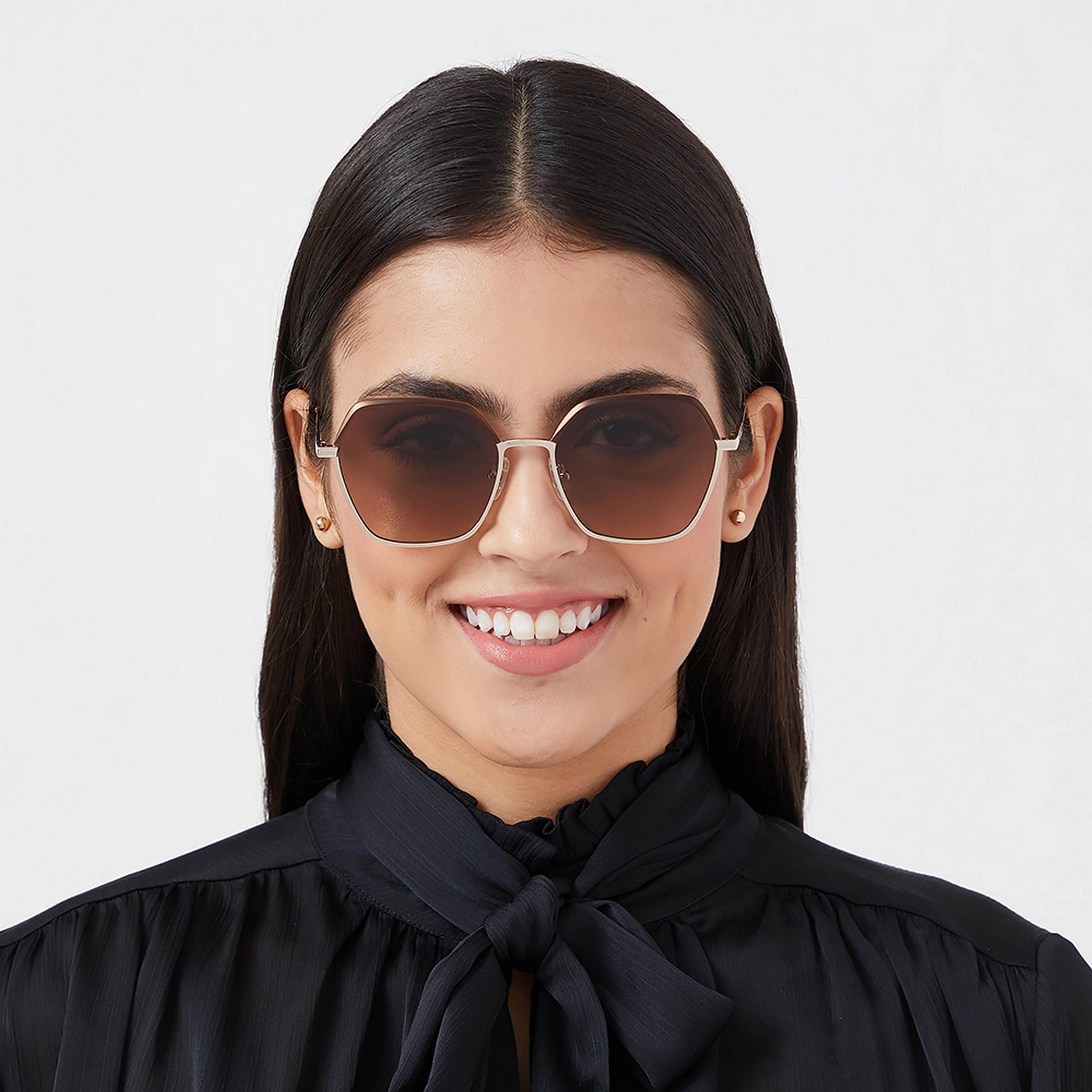 30Sundays CERA 53 MM Brown Geometric Sunglasses-women-sunglasses-image-5