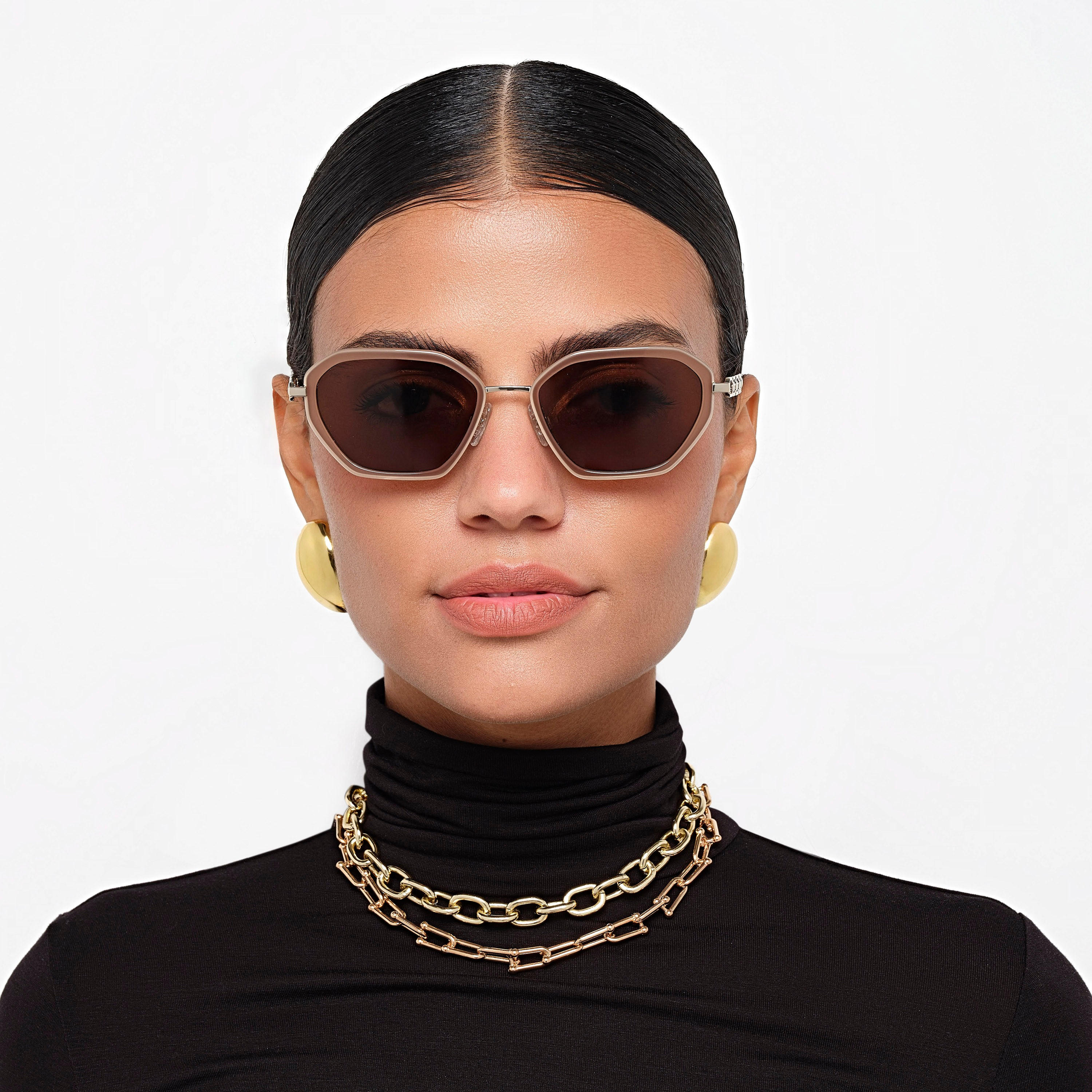 30Sundays DECO 54 MM Brown Geometric Sunglasses-women-sunglasses-image-5