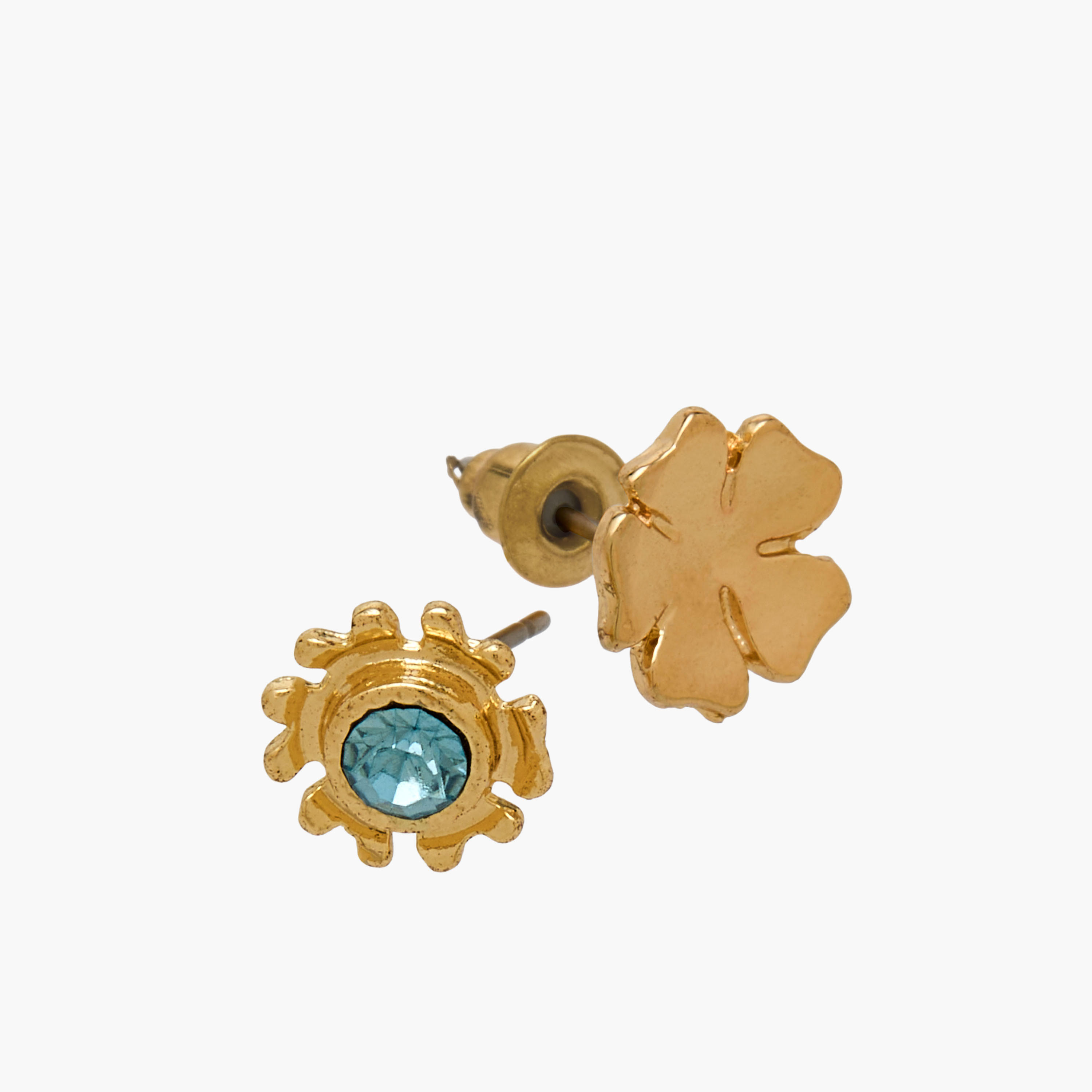 Pack of 12 Gold Tone Stud Earrings with Pushback Closure-women-watchesandjewellery-jewellery-earrings-image-4