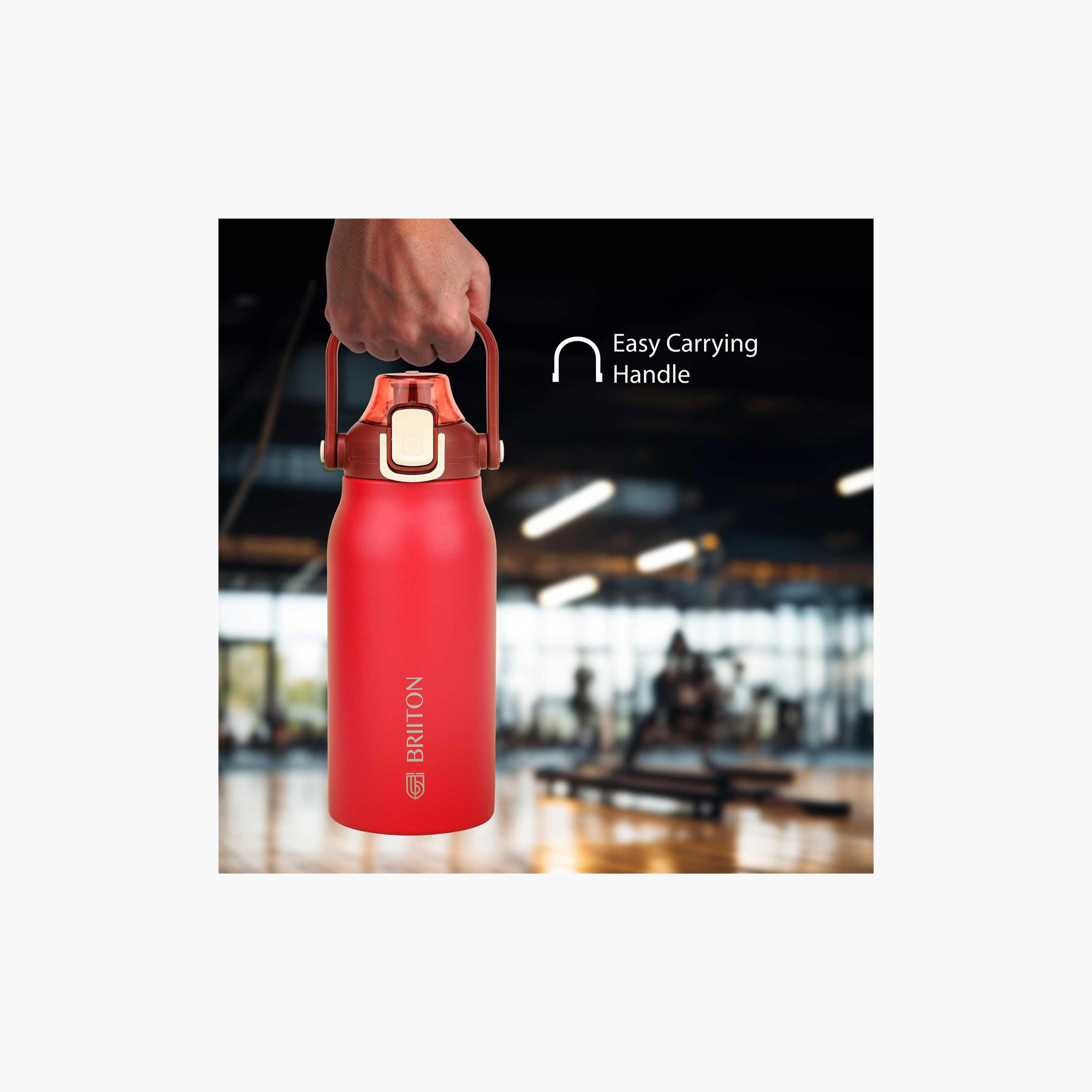 Briiton Solid Stainless Steel Insulated Water Bottle - 1.3 L-school-waterbottles-image-4