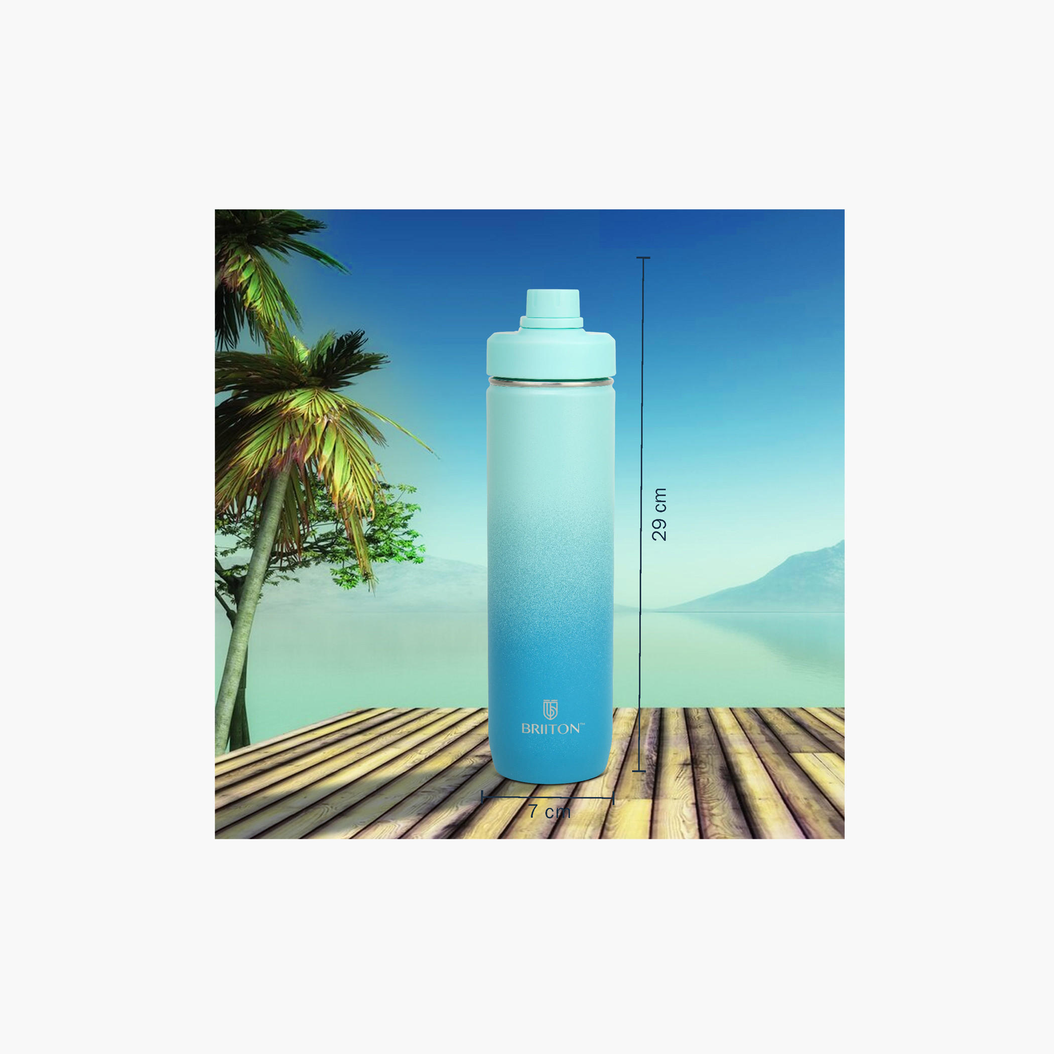 Briiton Ombre Stainless Steel Insulated Water Bottle - 750 ml-school-waterbottles-image-5