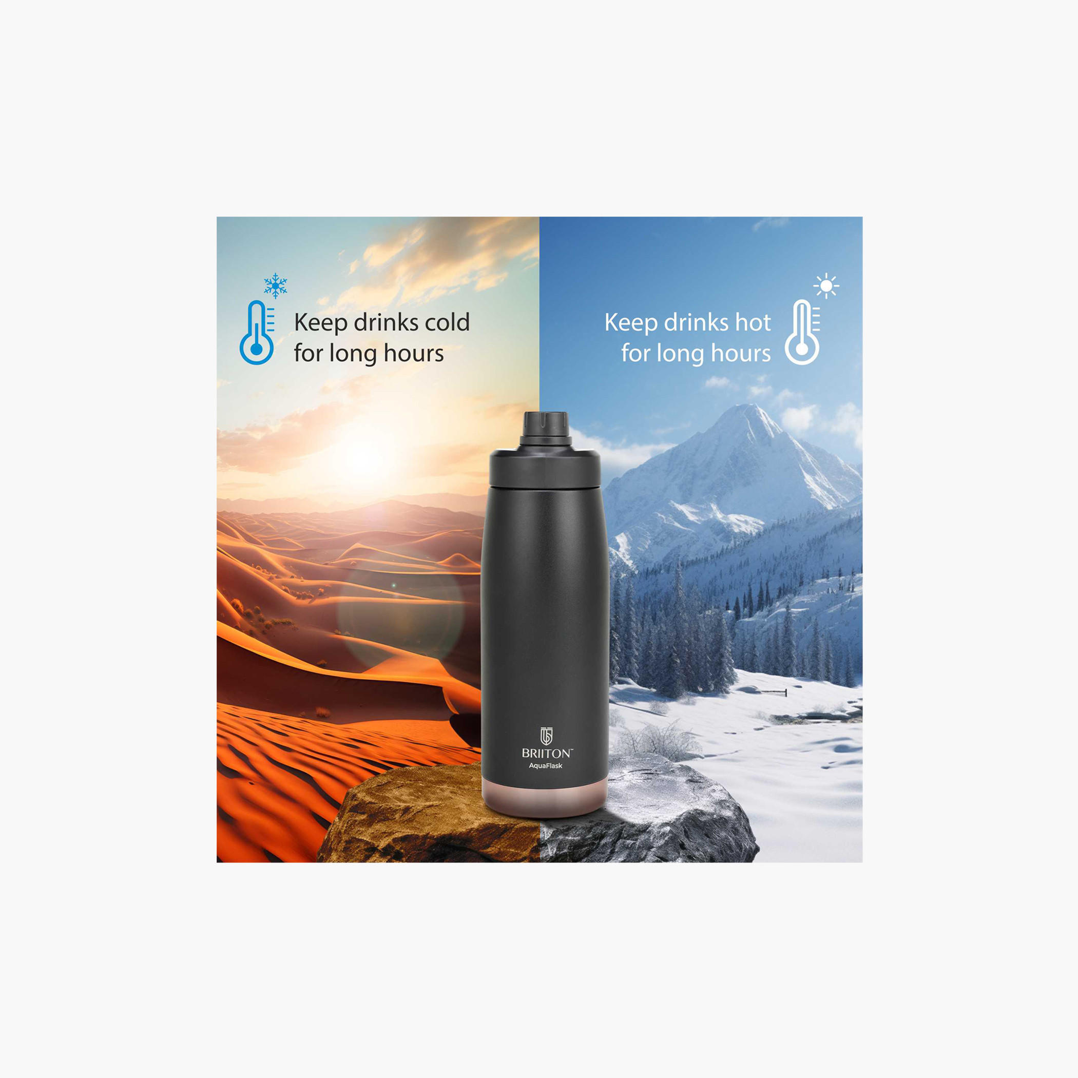 قارورة مياه عازلة للحرارة ستانليس ستيل من بريتون - 1 لتر-school-waterbottles-image-36