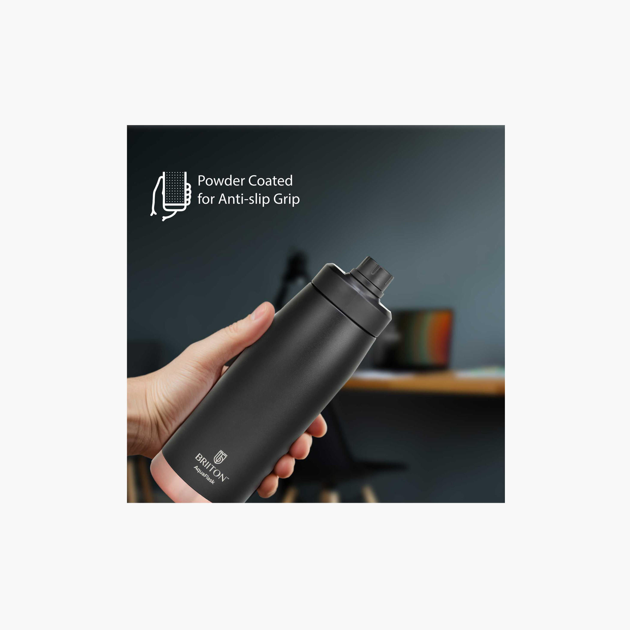 قارورة مياه عازلة للحرارة ستانليس ستيل من بريتون - 1 لتر-school-waterbottles-image-37