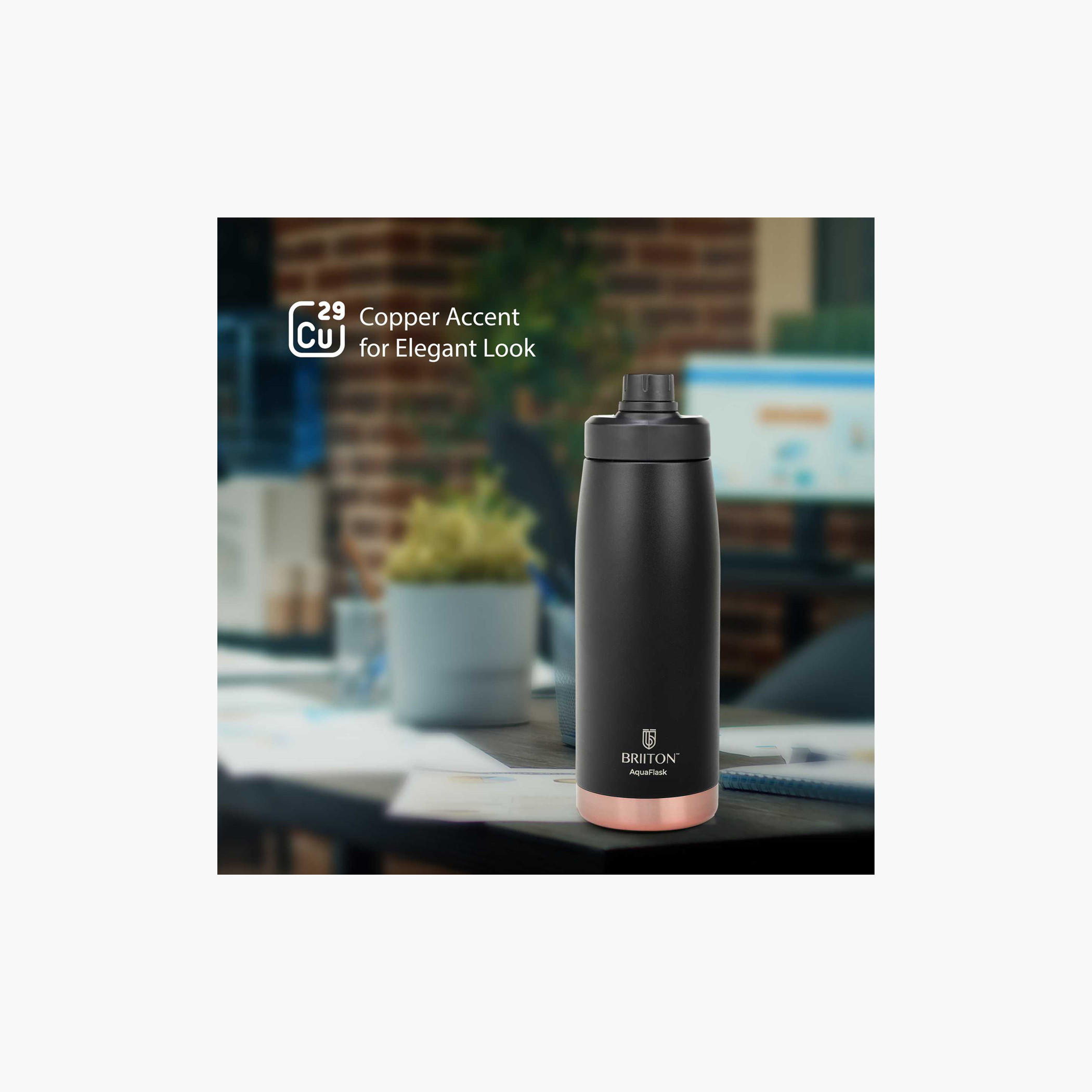 قارورة مياه عازلة للحرارة ستانليس ستيل من بريتون - 1 لتر-school-waterbottles-image-40