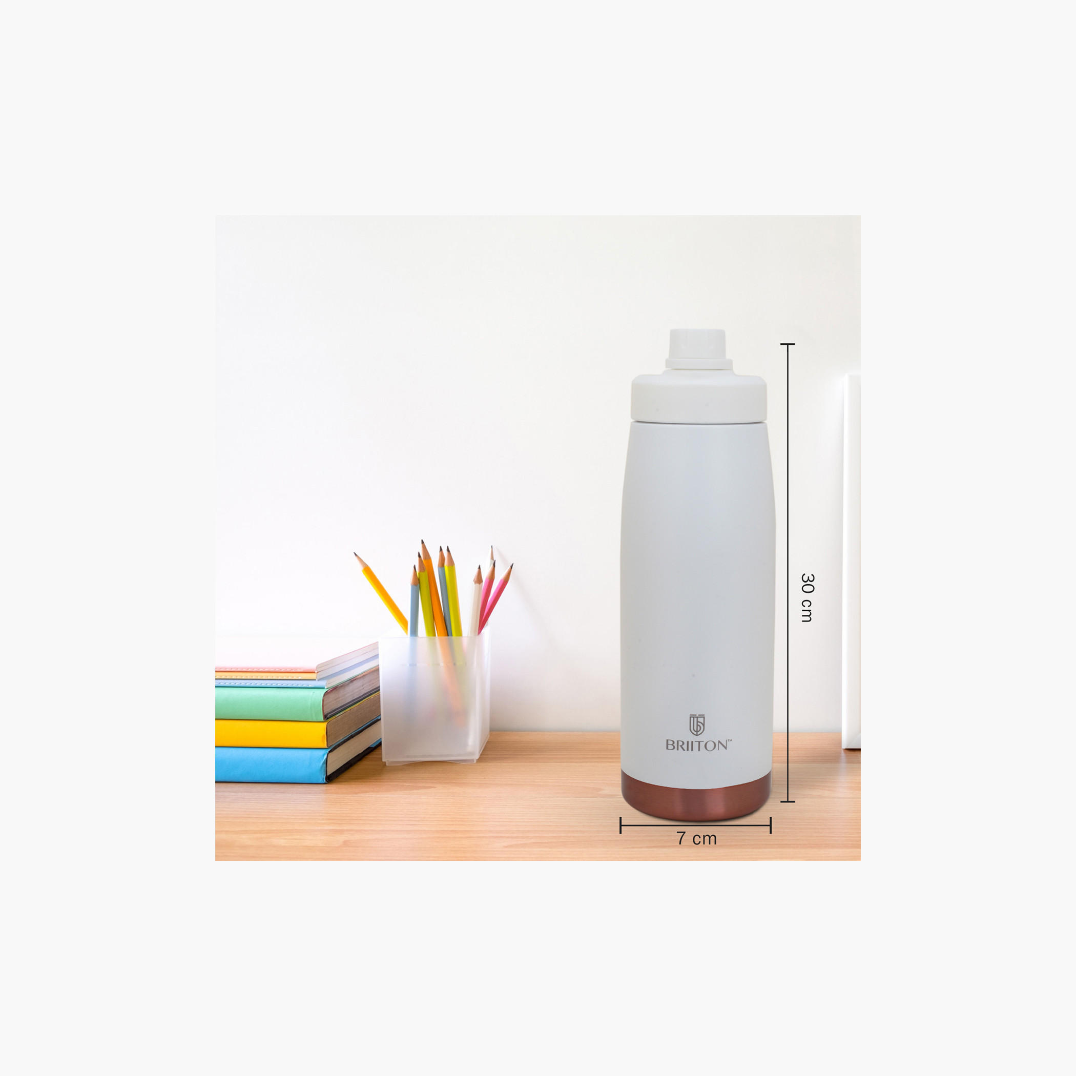 قارورة مياه عازلة للحرارة ستانليس ستيل من بريتون - 1 لتر-school-waterbottles-image-18