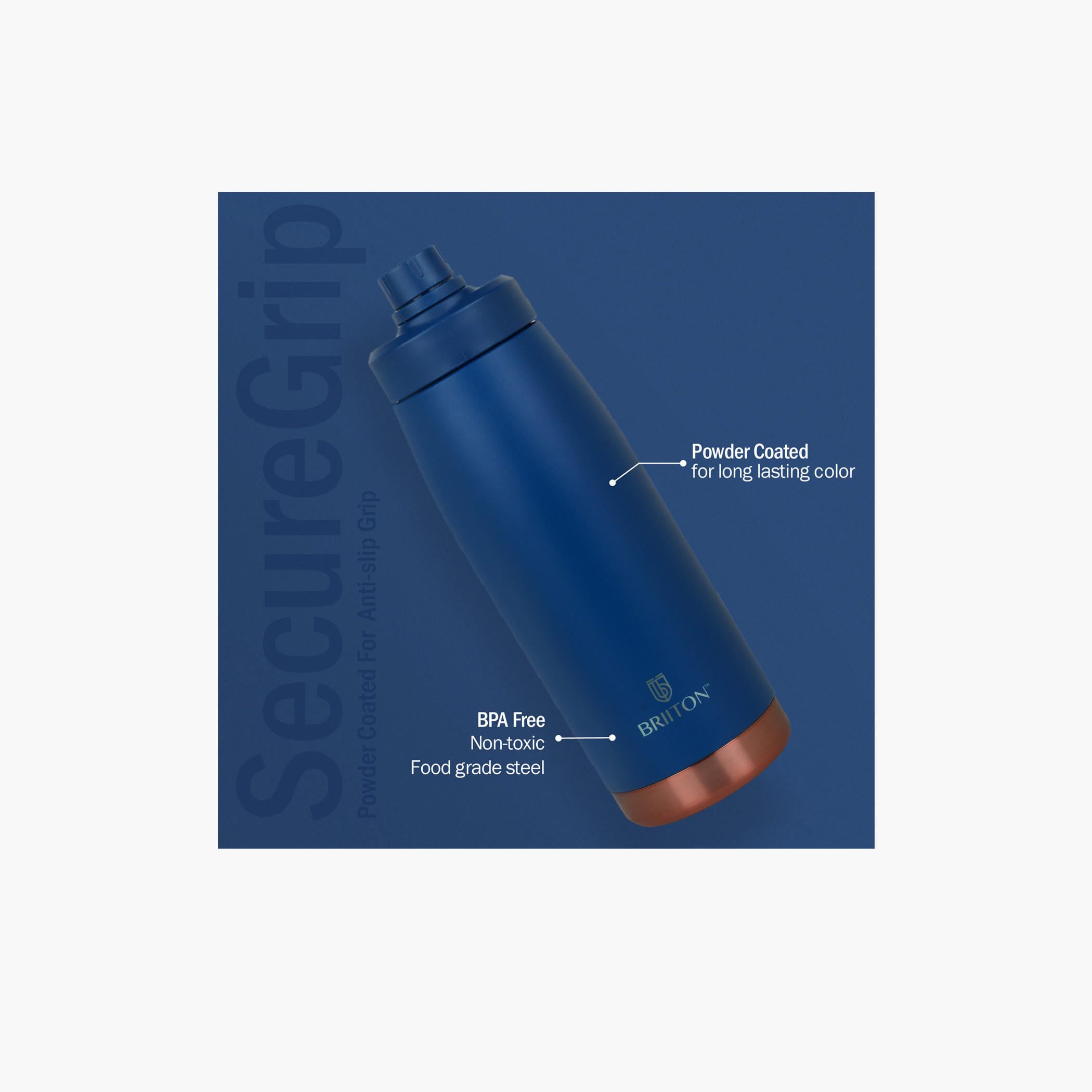 قارورة عازلة للحرارة ستانليس ستيل من بريتون - 1 لتر-school-waterbottles-image-3