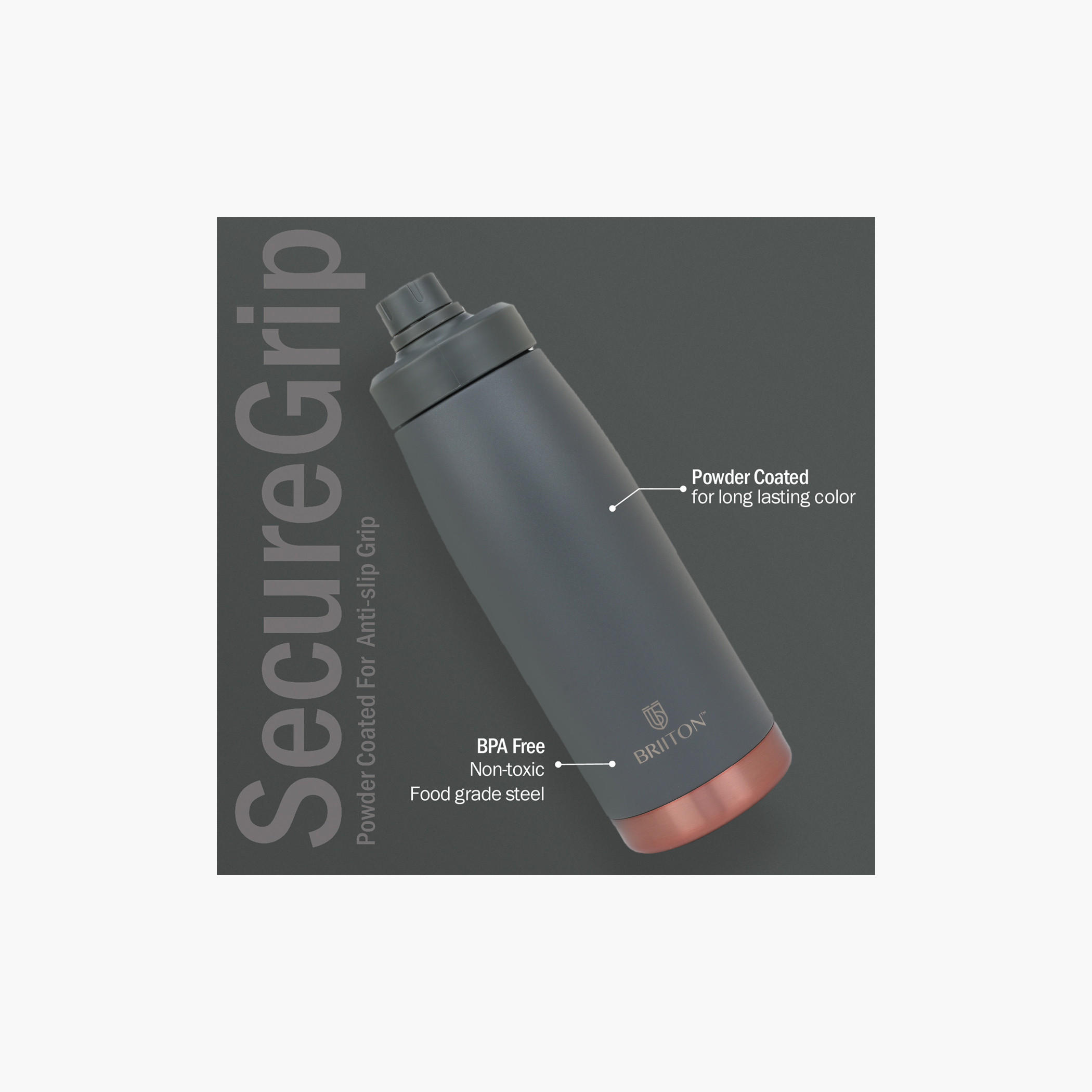 قارورة مياه عازلة للحرارة ستانليس ستيل من بريتون - 1 لتر-school-waterbottles-image-10