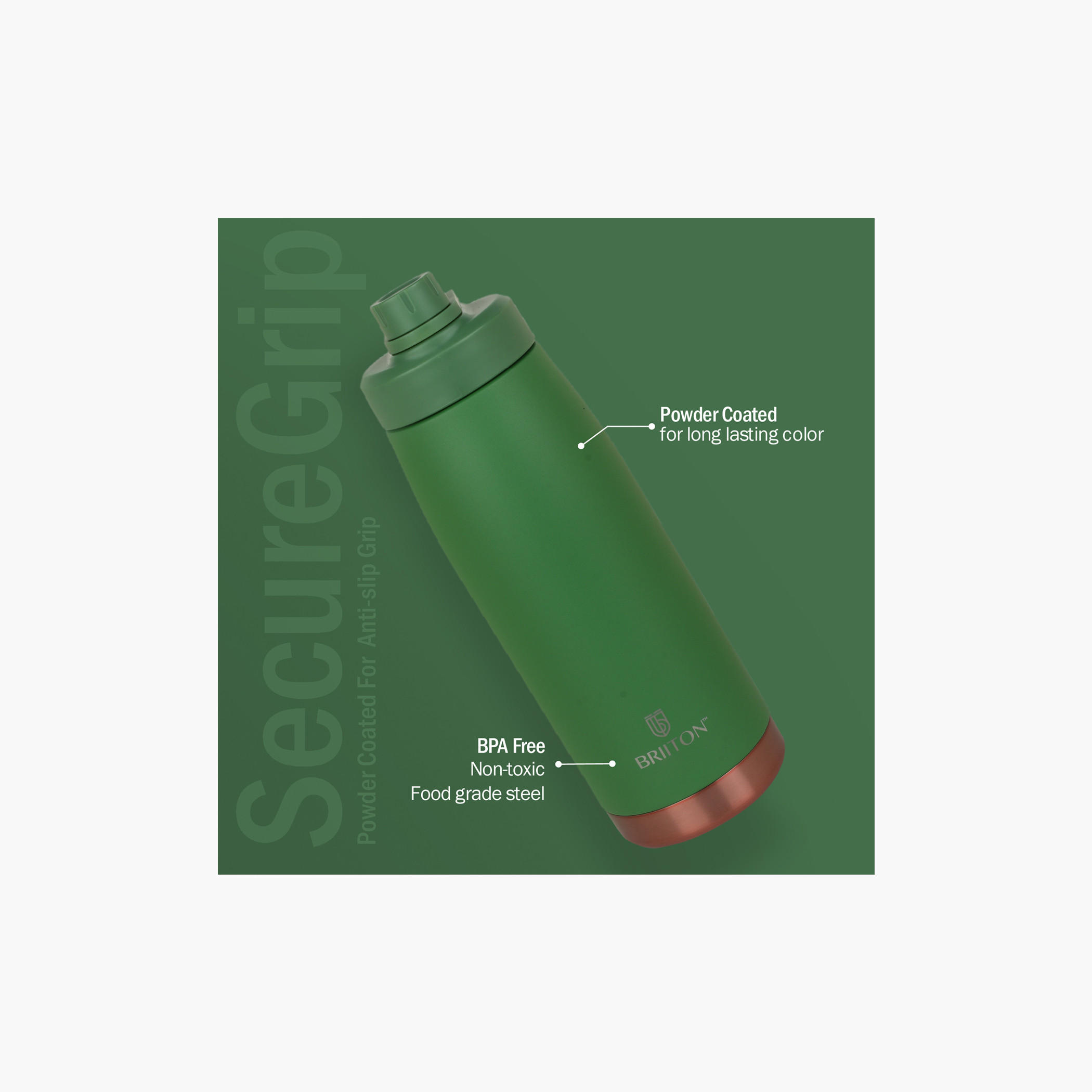 قارورة عازلة للحرارة ستانليس ستيل من بريتون - 1 لتر-school-waterbottles-image-3