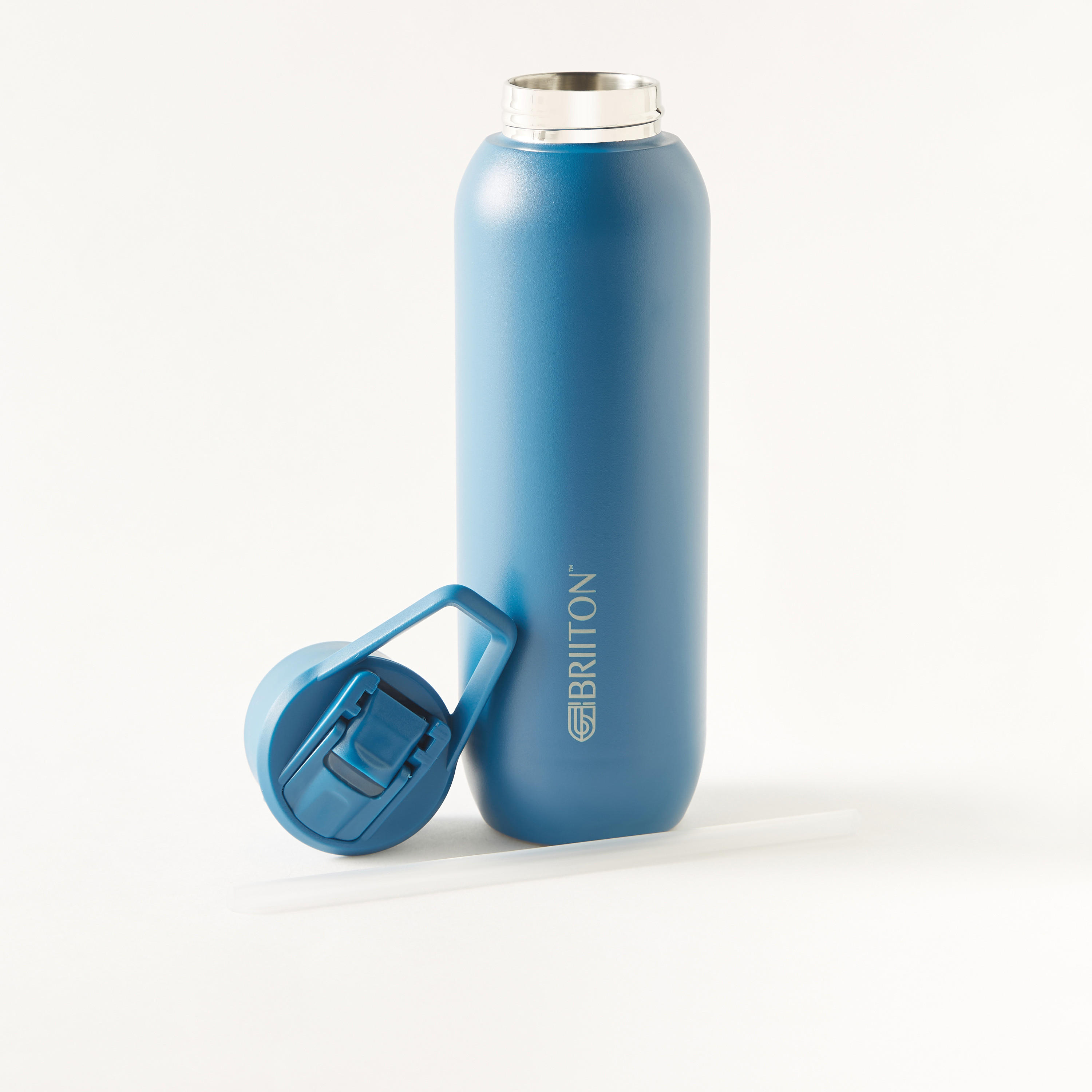 قارورة مياه ستانلس ستيل بقشة وطبعات شعار من بريتون - 630 مل-school-waterbottles-image-2
