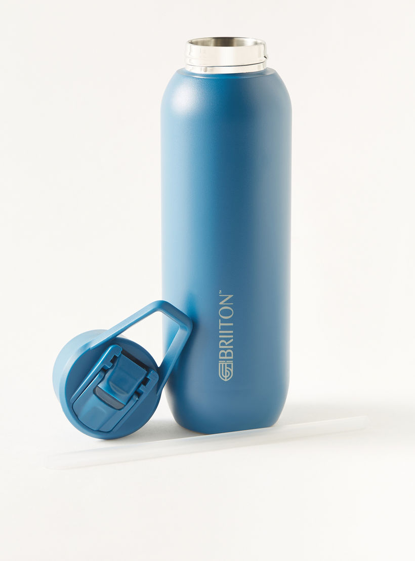قارورة مياه ستانلس ستيل بقشة وطبعات شعار من بريتون - 630 مل-school-waterbottles-image-2