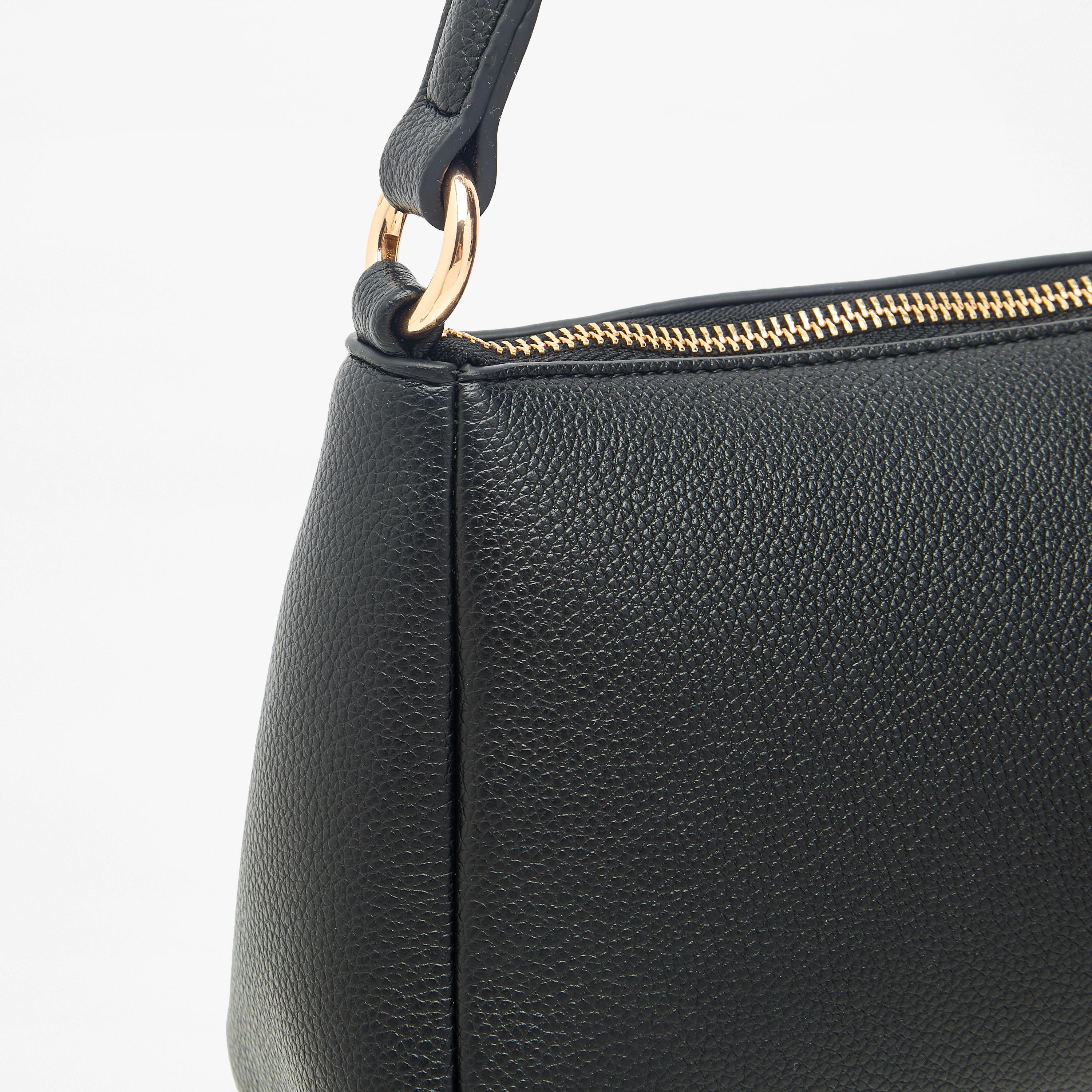 شنطة كتف سادة بمقبض قابل للتعديل وسحاب إغلاق من سيليست-women-bagsandwallets-handbags-image-5