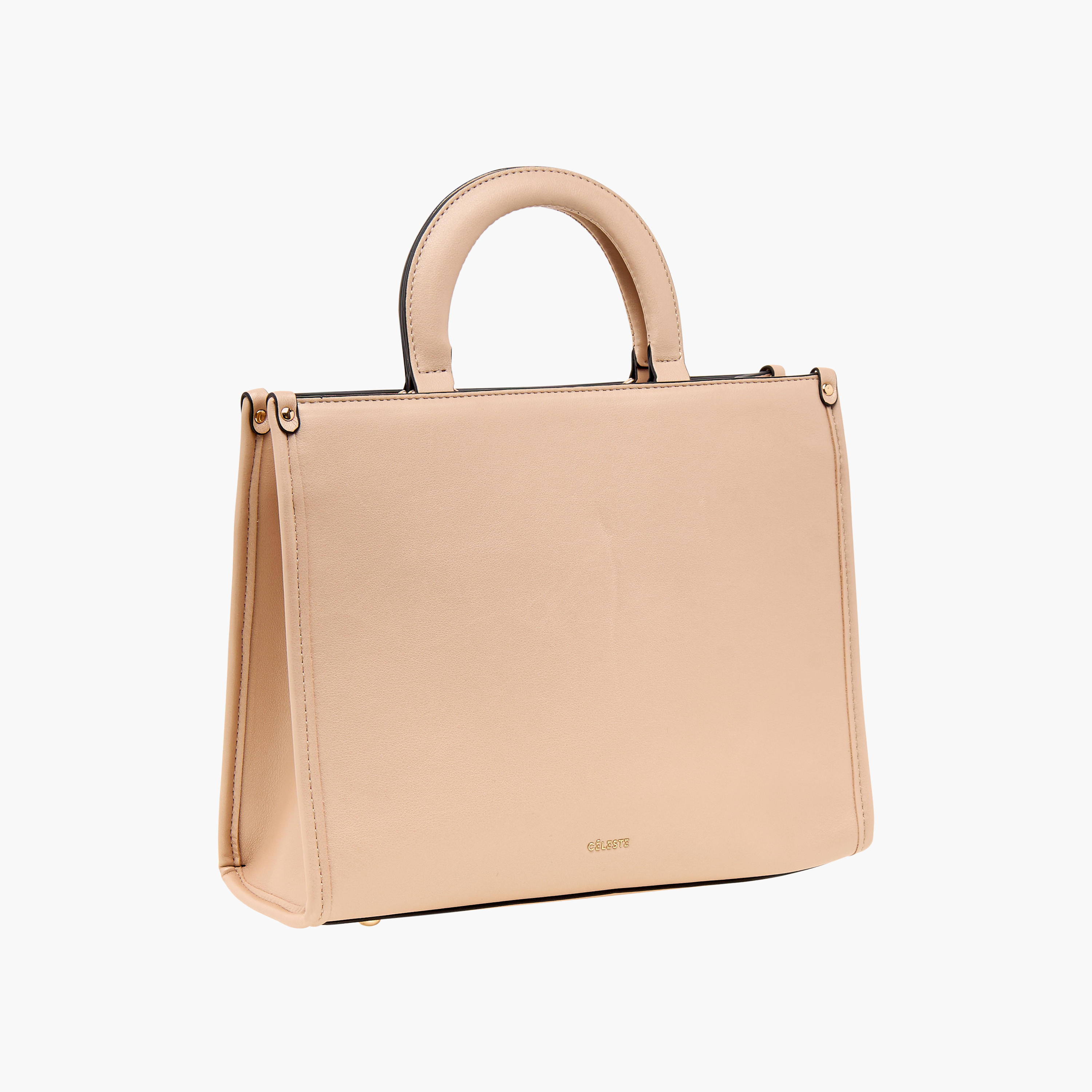 شنطة توتي بارزة الملمس بحزام قابل للفصل وسحاب إغلاق من سيليست-women-bagsandwallets-handbags-image-3