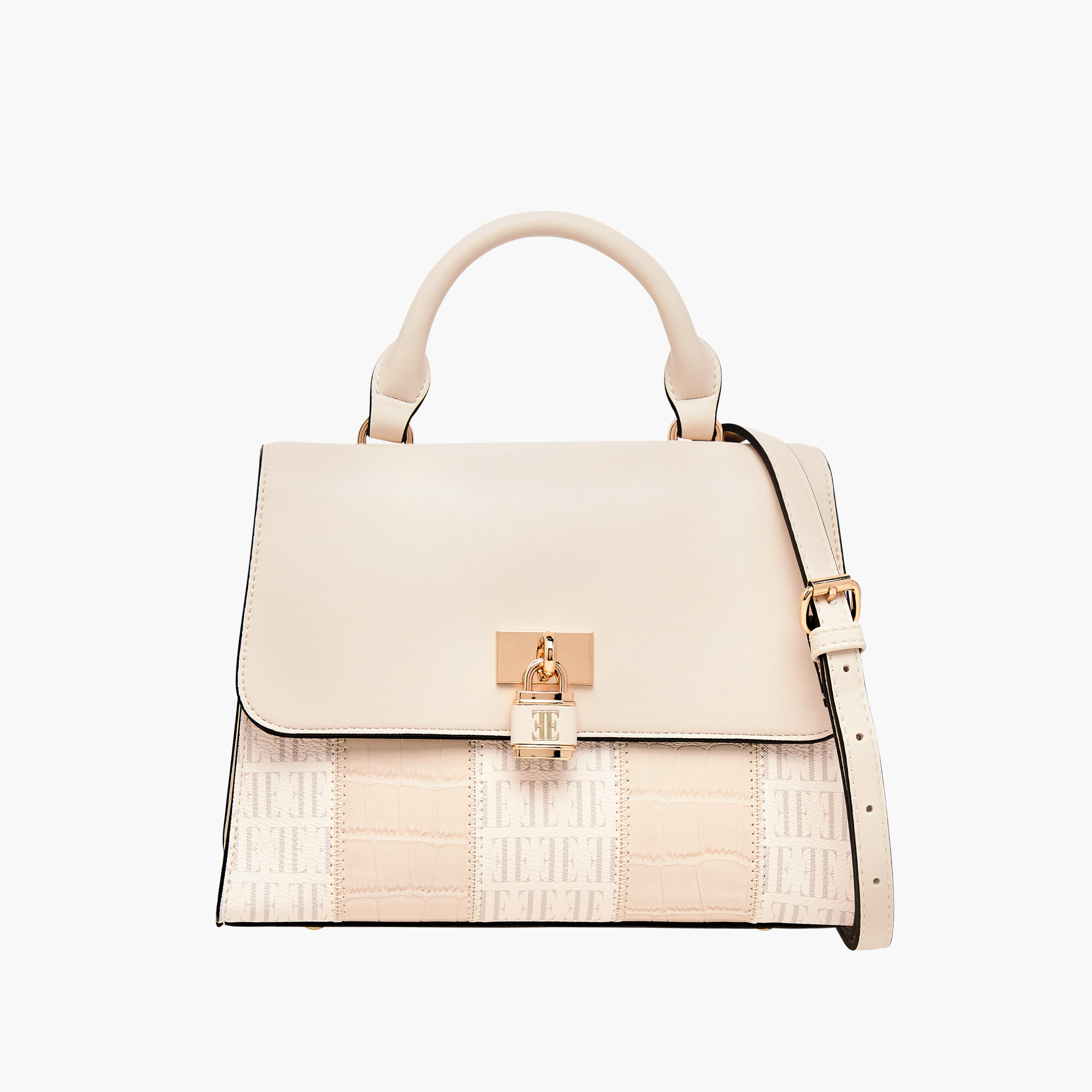 شنطة ساتشيل بحزام قابل للتعديل وزرار إغلاق وطبعات مونوجرام من إيل-women-bagsandwallets-handbags-image-8