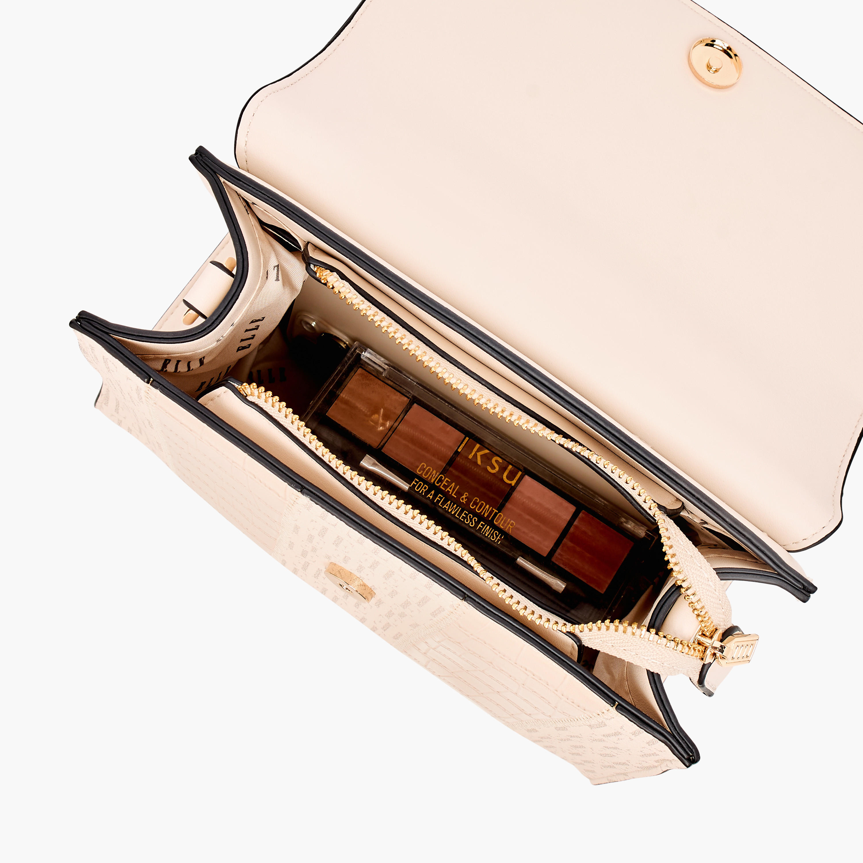 شنطة ساتشيل بحزام قابل للتعديل وزرار إغلاق وطبعات مونوجرام من إيل-women-bagsandwallets-handbags-image-14