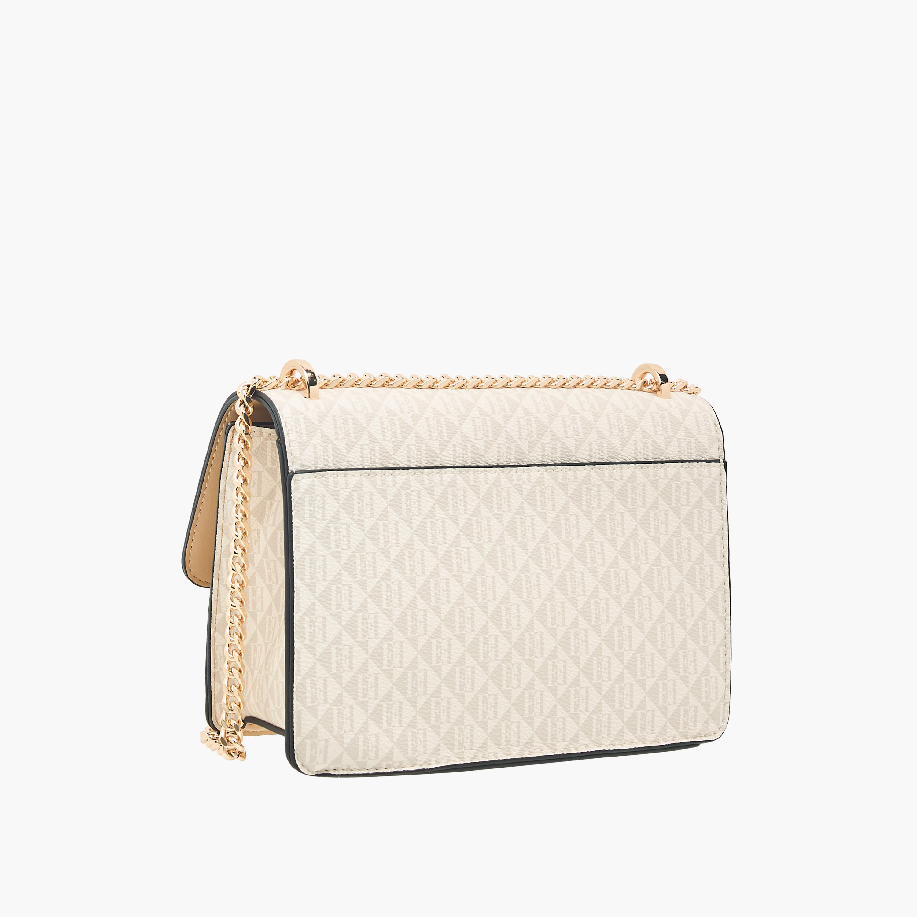 Elle Monogram Print Crossbody Bag with Adjustable Strap and Flap Closure-women-bagsandwallets-handbags-image-3