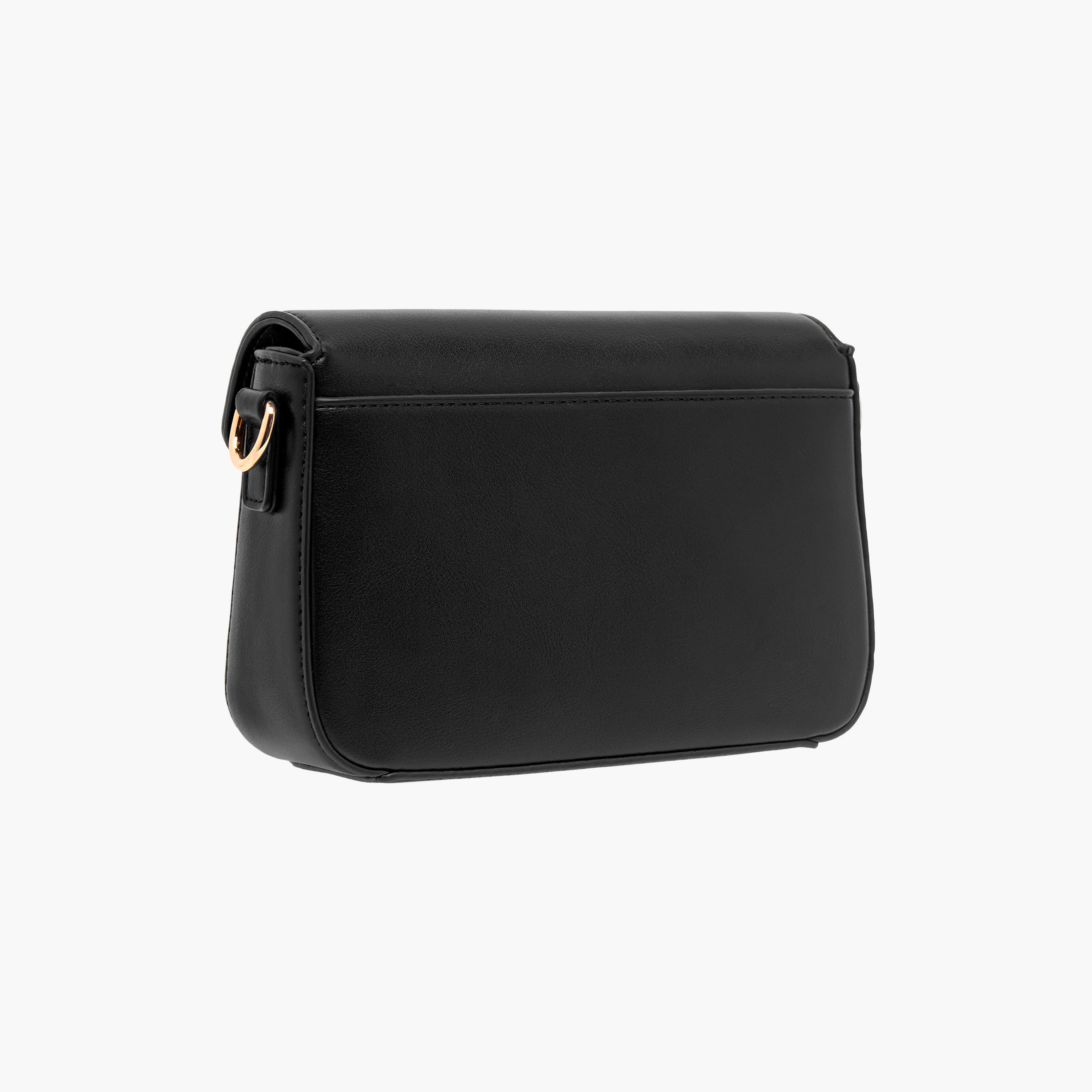 Celeste Solid Crossbody Bag with Flap Closure and Adjustable Strap-women-bagsandwallets-handbags-image-3
