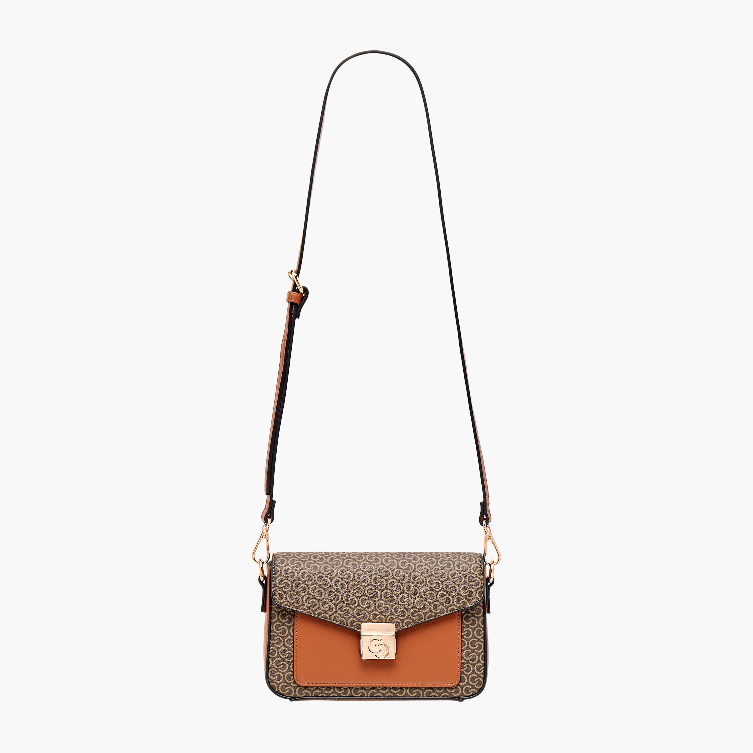 Celeste Solid Crossbody Bag with Flap Closure and Adjustable Strap-women-bagsandwallets-handbags-image-9