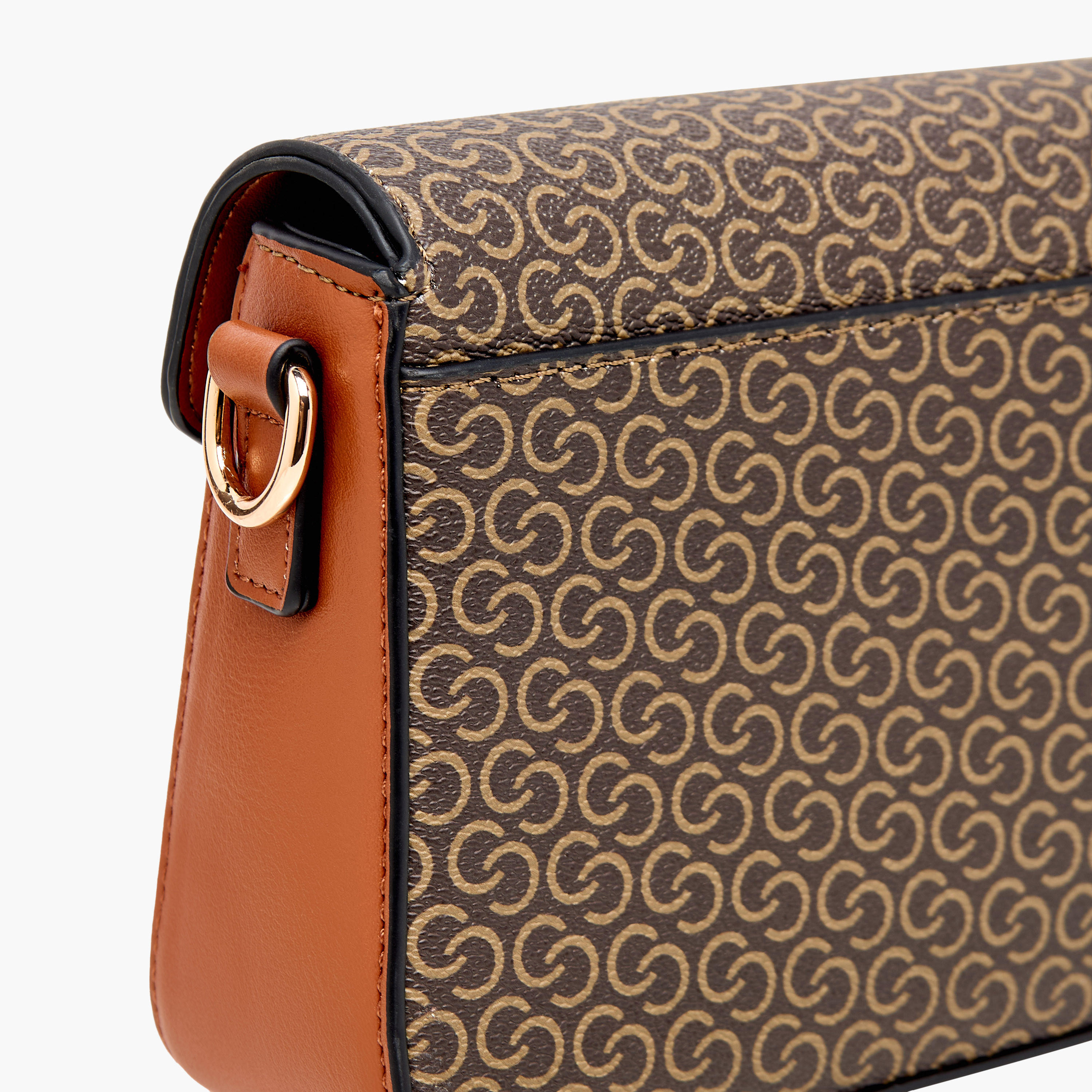 Celeste Solid Crossbody Bag with Flap Closure and Adjustable Strap-women-bagsandwallets-handbags-image-12