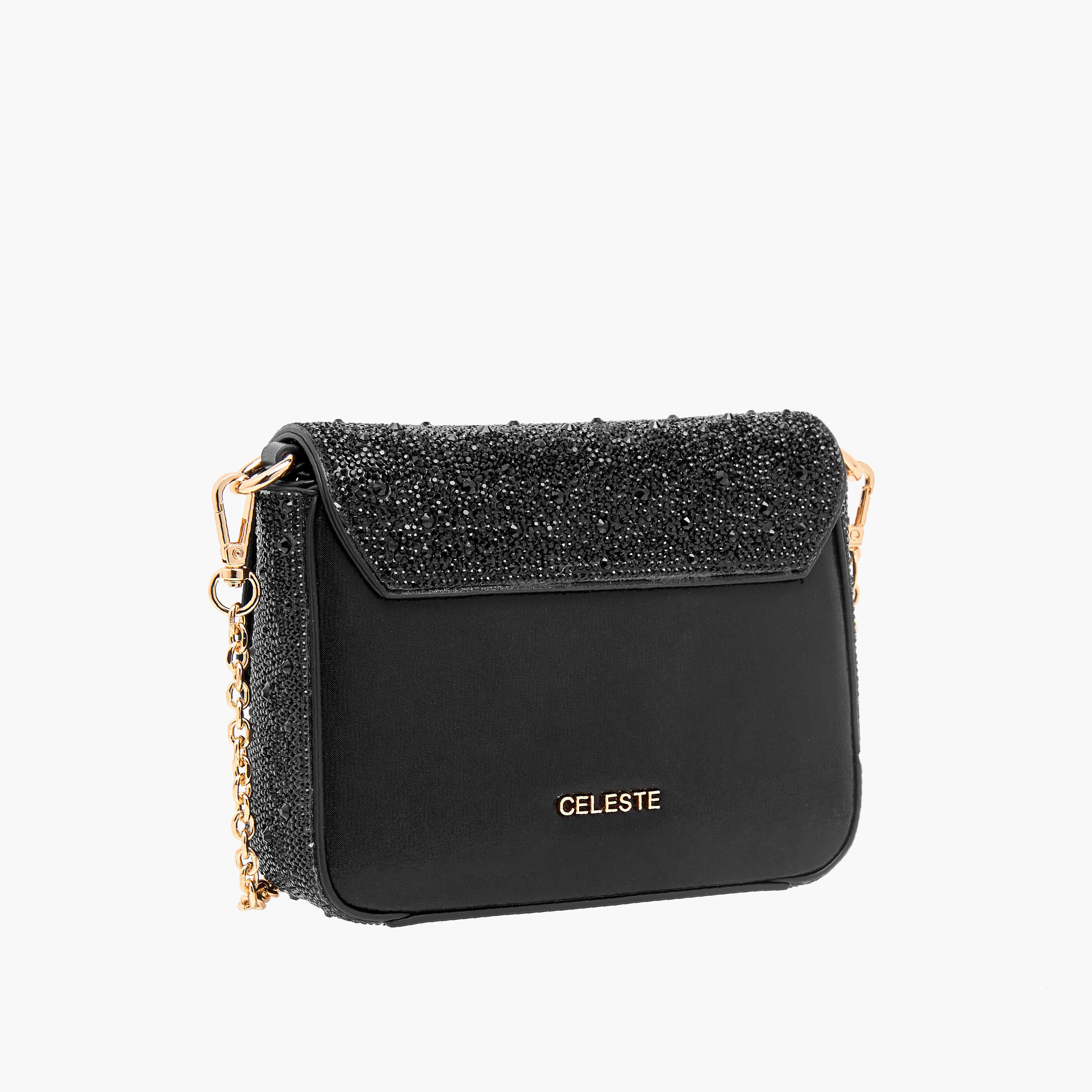 شنطة كروس بودي مزينة بحزام قابل للتعديل وطية إغلاق من سيليست-women-bagsandwallets-handbags-image-11