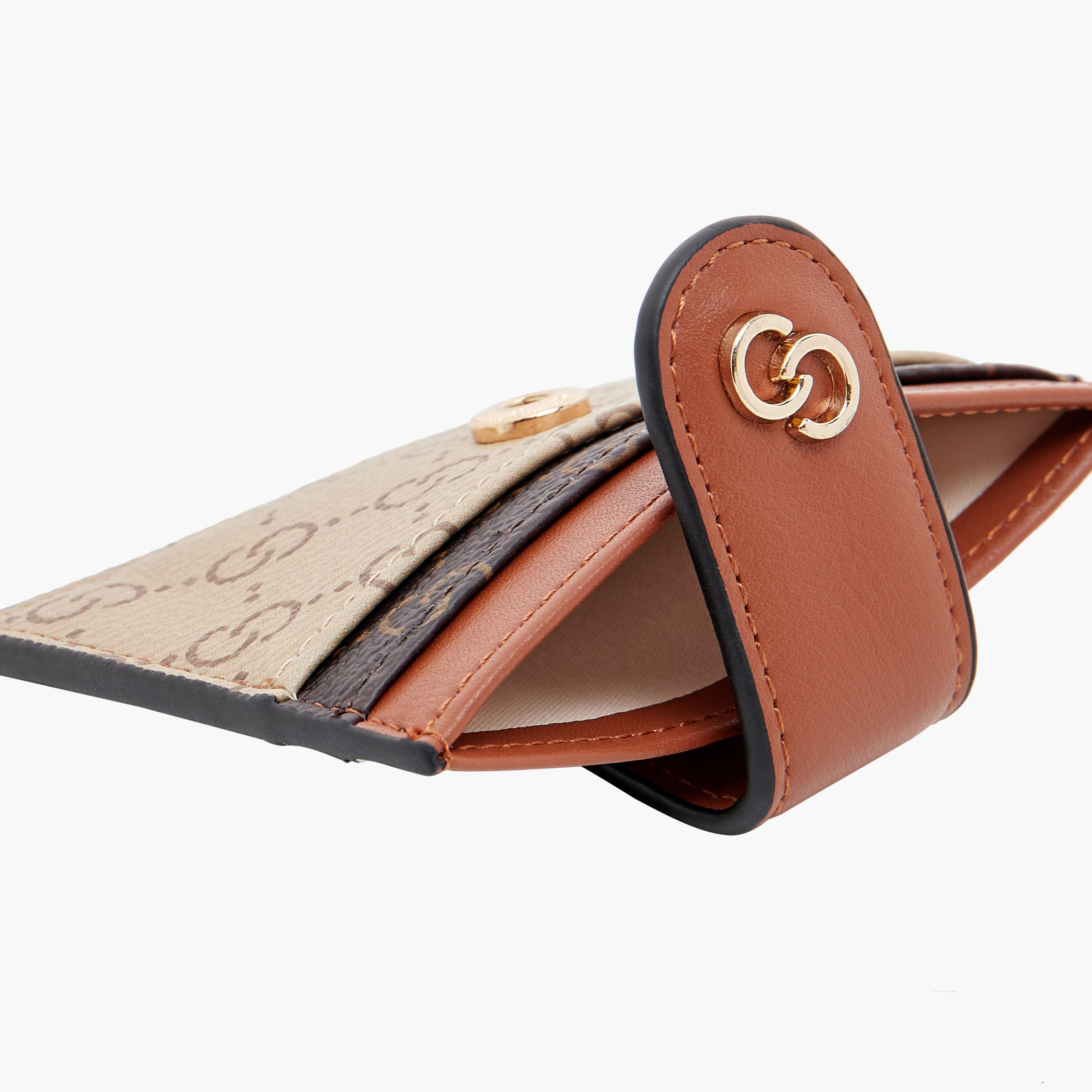 حامل بطاقات بطبعات مونوجرام وزر إغلاق من سيليست-women-bagsandwallets-handbags-image-3