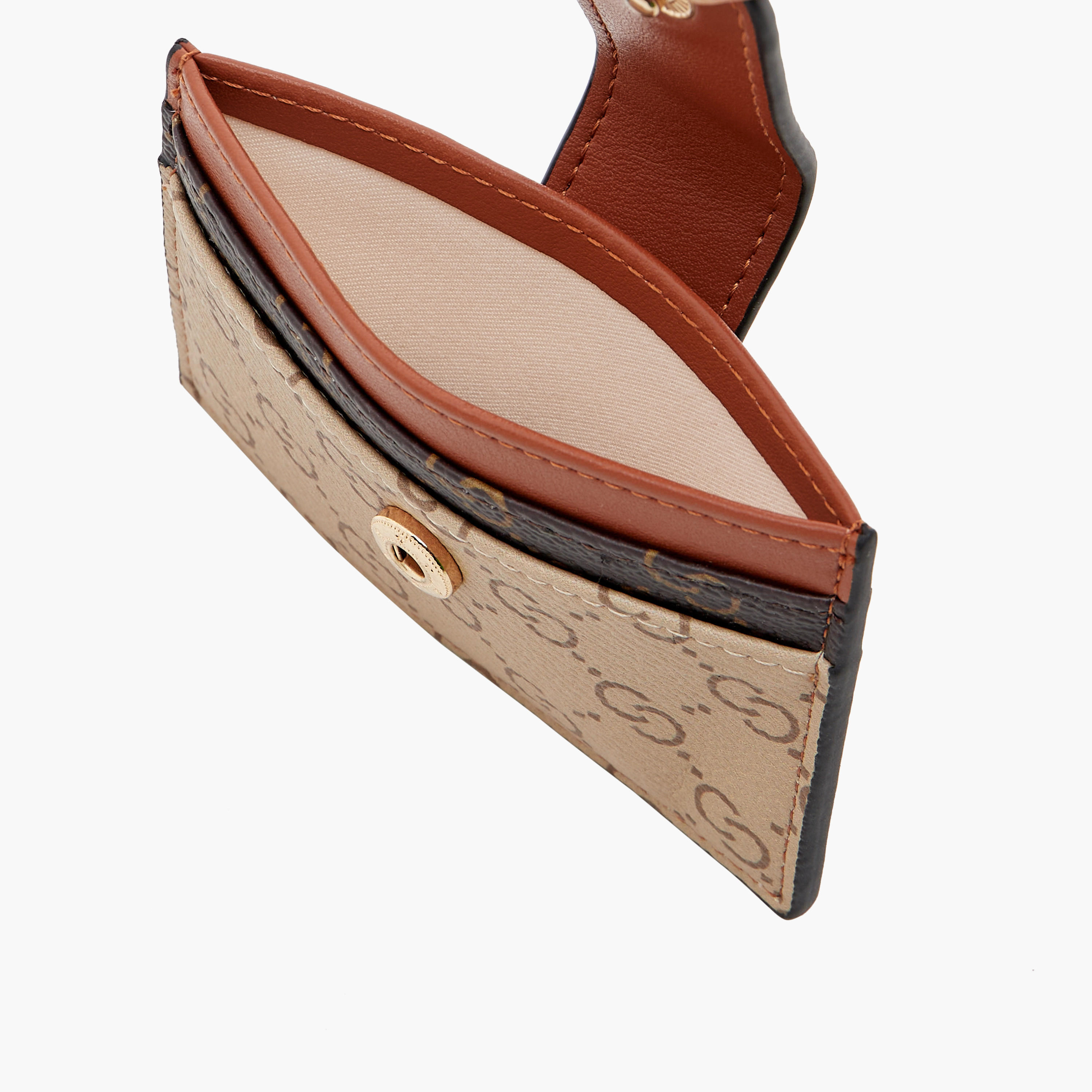 حامل بطاقات بطبعات مونوجرام وزر إغلاق من سيليست-women-bagsandwallets-handbags-image-4