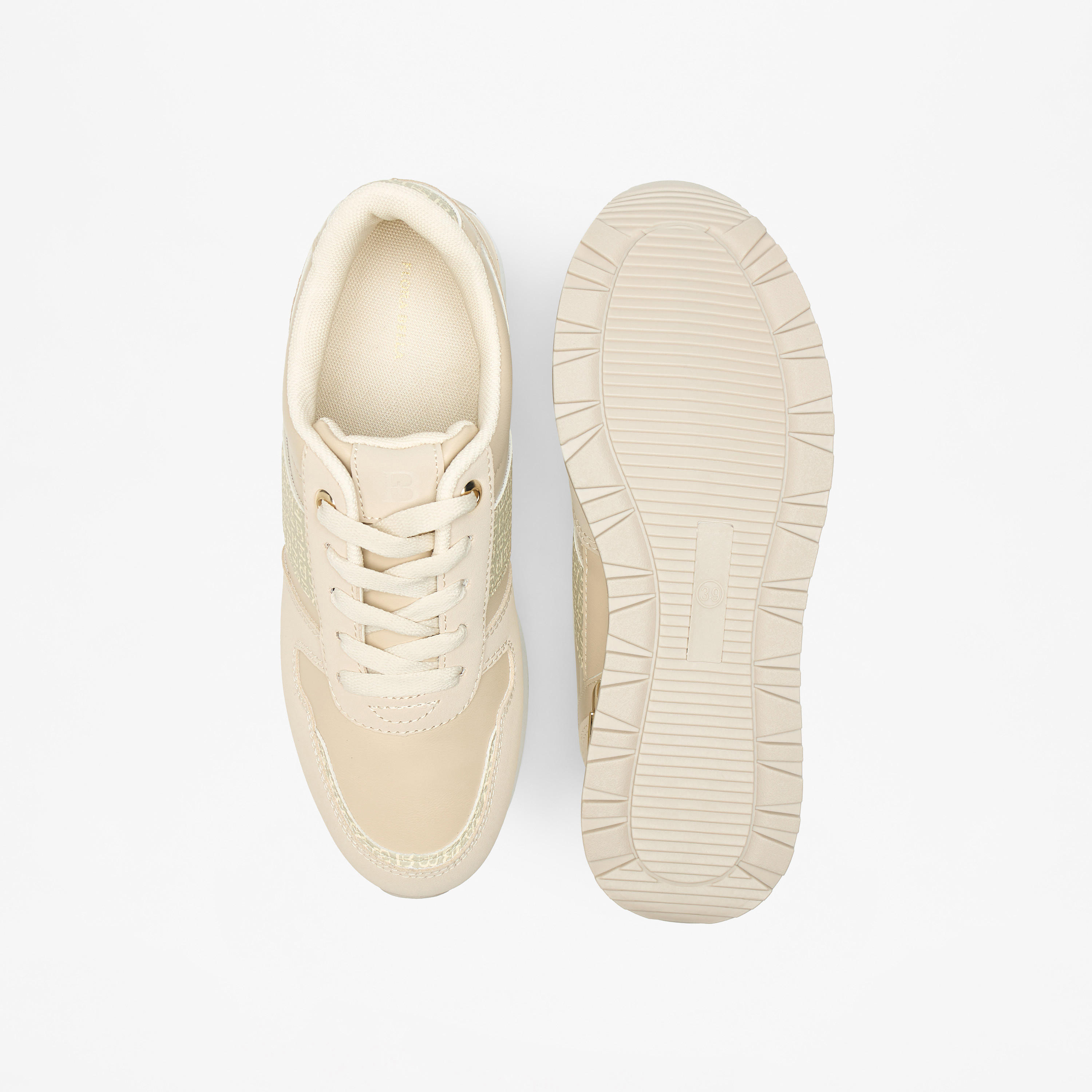 Flora Bella Monogram Panelled Lace-Up Ankle Sneakers with Metallic Detail-women-shoes-sneakers-image-4