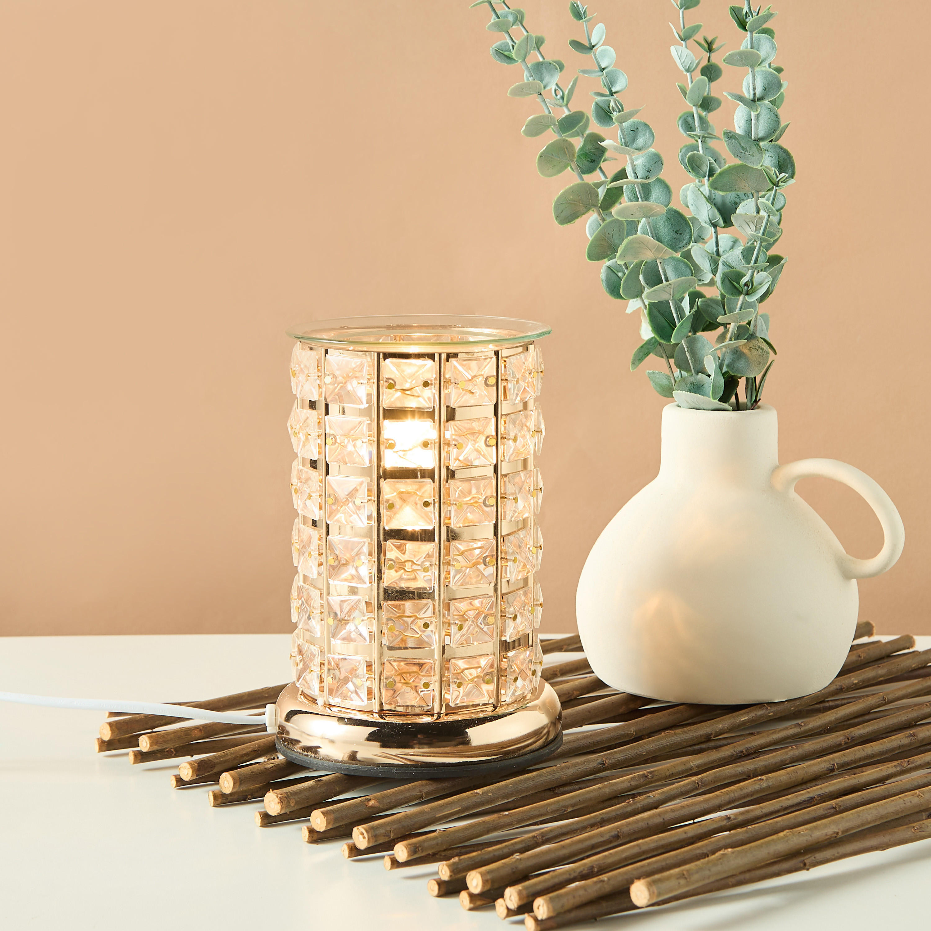 Crystal Electric Oil Burner - 8x13x19 cms-household-homefragrance-burners-image-6