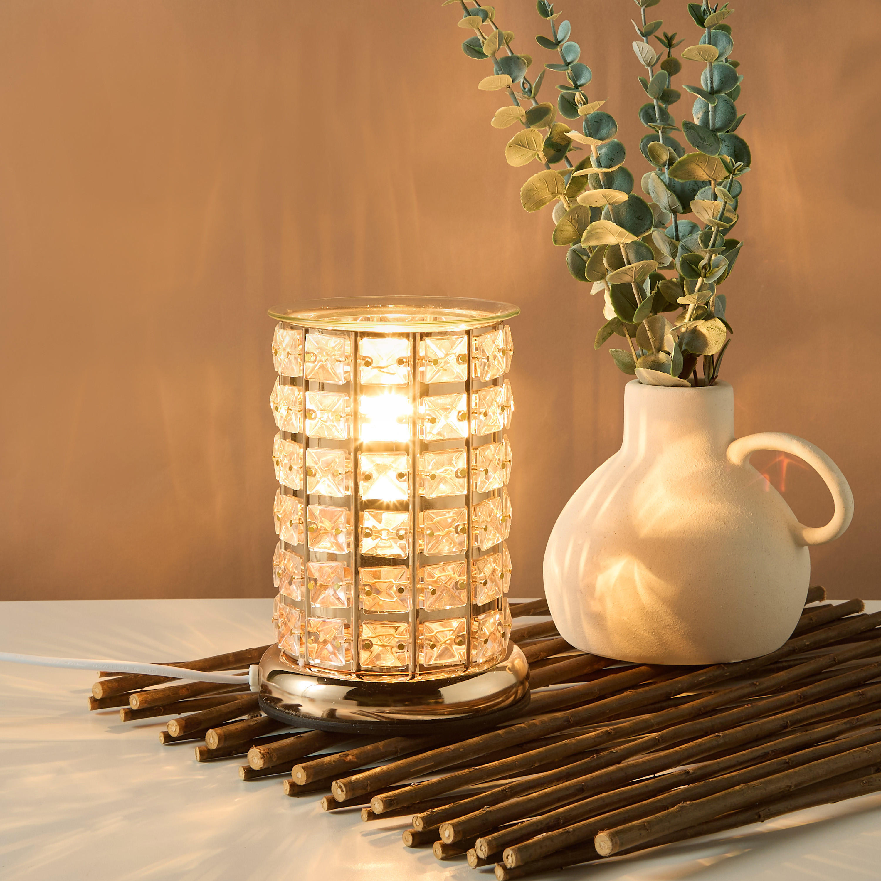 Crystal Electric Oil Burner - 8x13x19 cms-household-homefragrance-burners-image-7