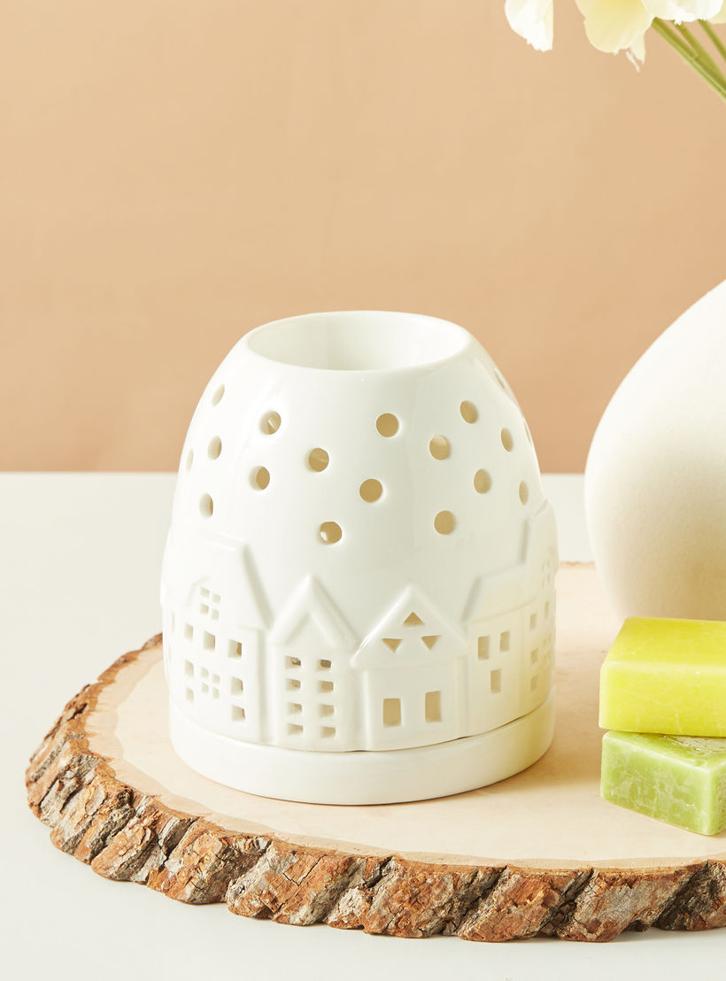 House Ceramic Oil Burner - 10x10x11 cms-household-homefragrance-burners-image-2