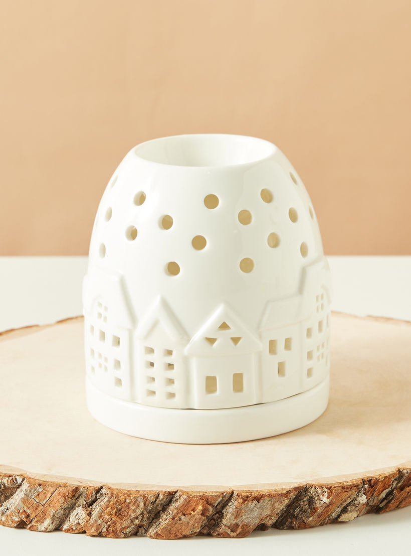 House Ceramic Oil Burner - 10x10x11 cms-household-homefragrance-burners-image-3