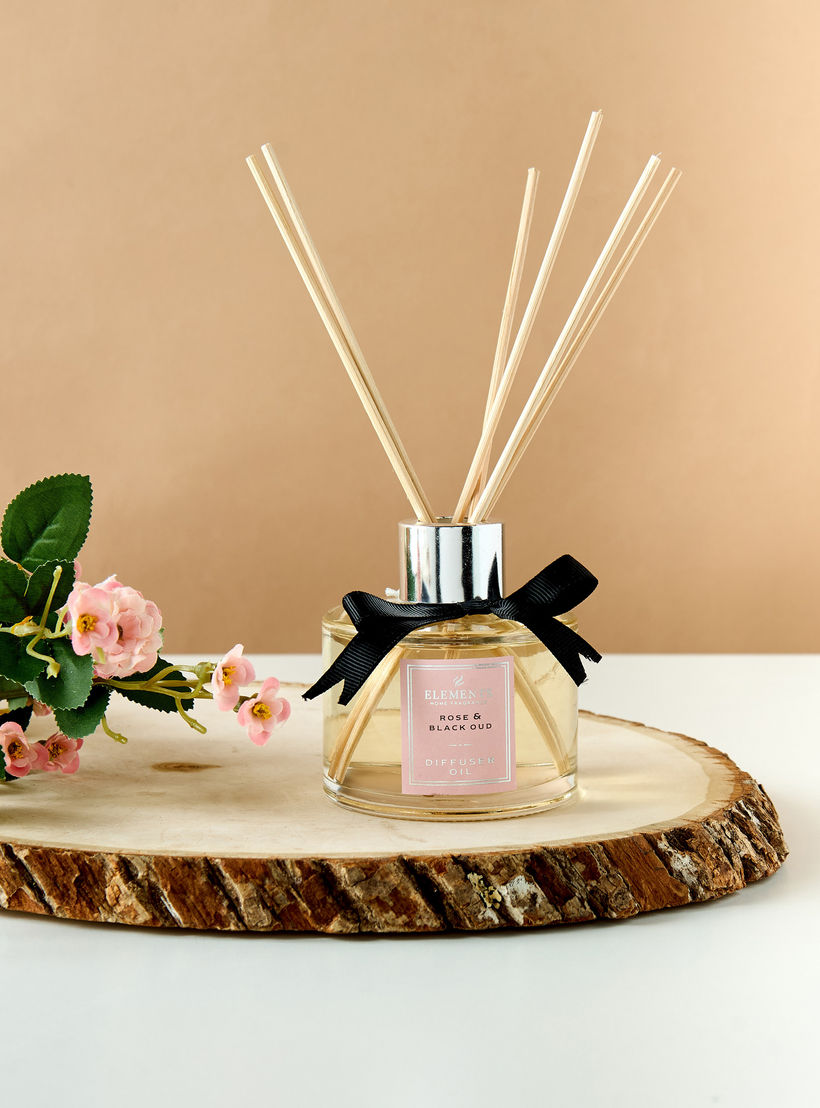 موزع عطور أعواد برائحة الورد والعود الأسود من إليمينتس - 100 مل-household-homefragrance-reeddiffusers-image-2